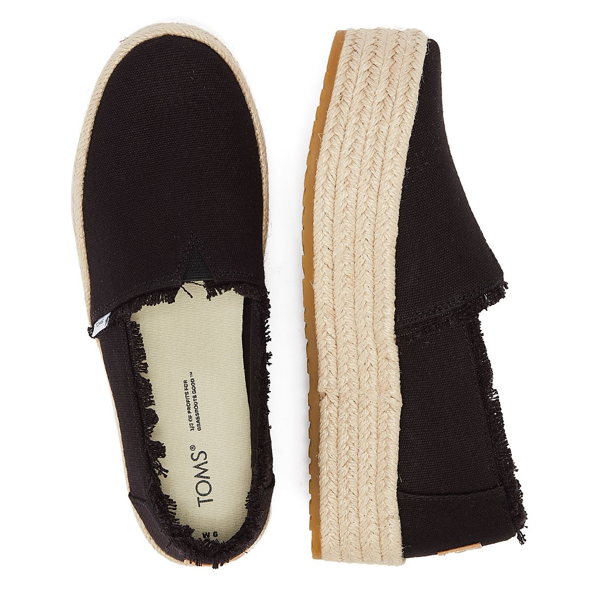 TOMS Canvas Valencia Women's Black Espadrilles