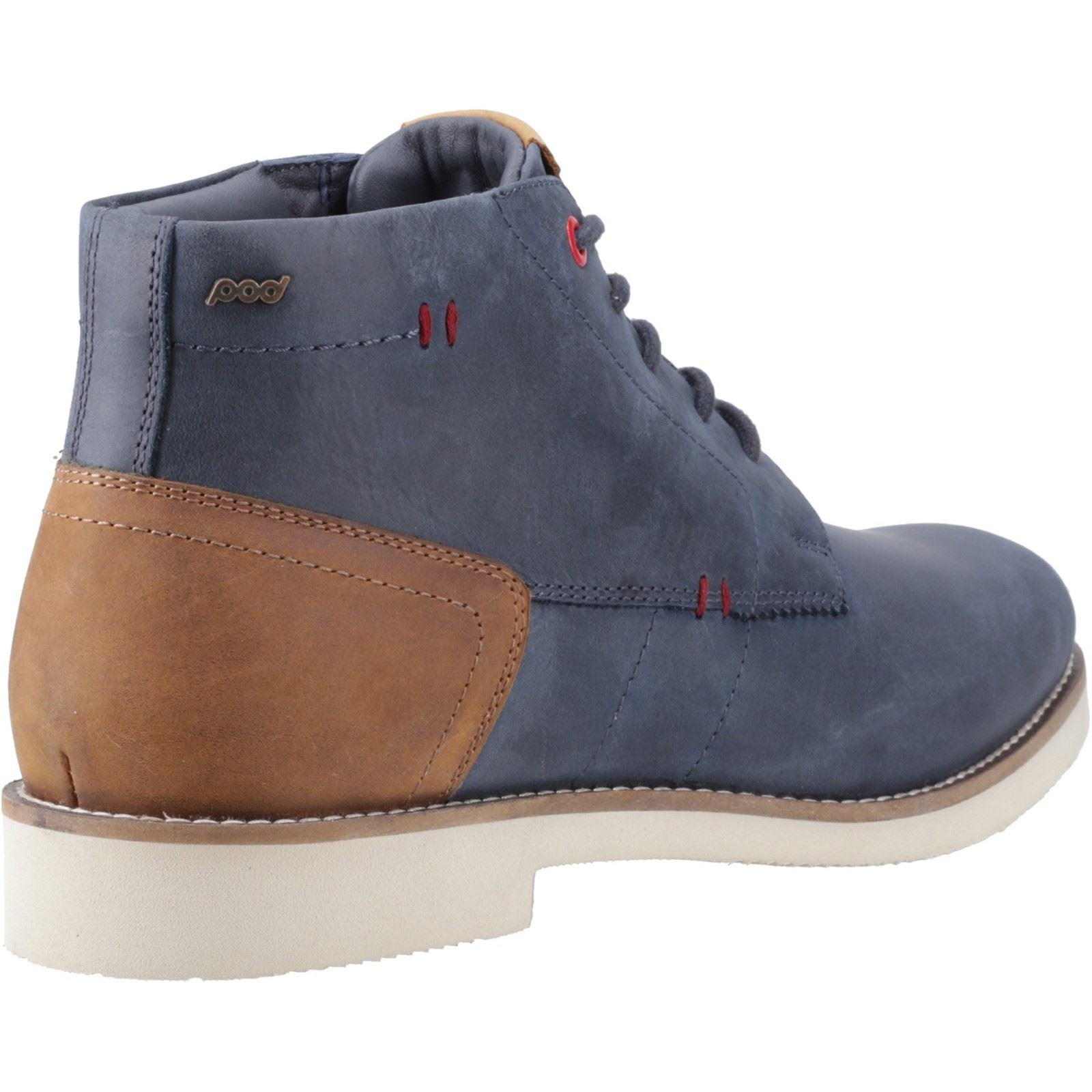 Pod Aries Leather Men's Navy Blue Boots