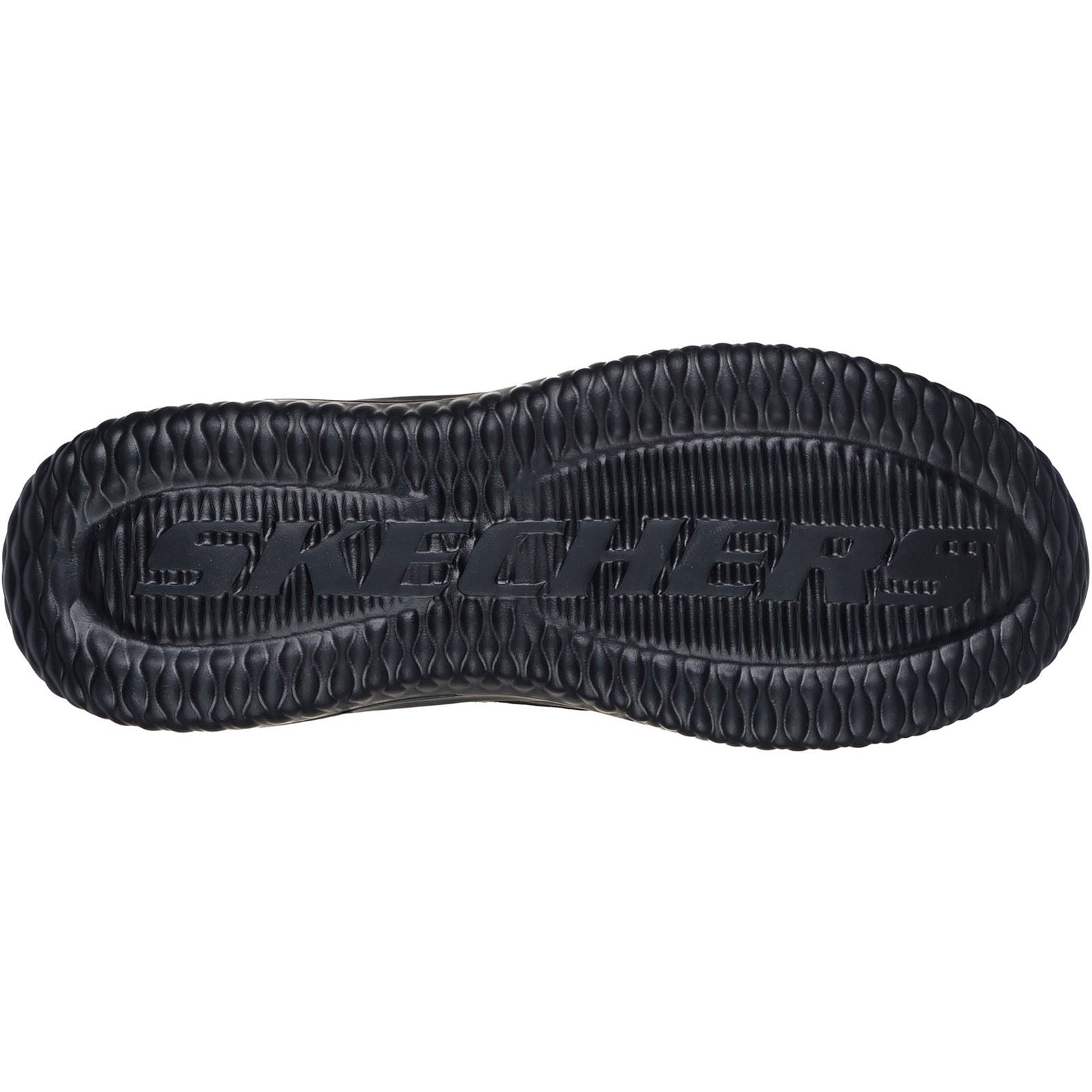 Skechers Delson 3.0 Glavine Leather Men's Black Leather Lace-Up Shoes