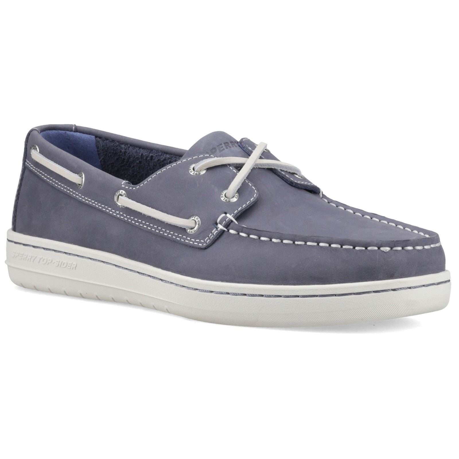 Sperry Strake 2-Eye Boat Leather Men's Navy Boat Shoes