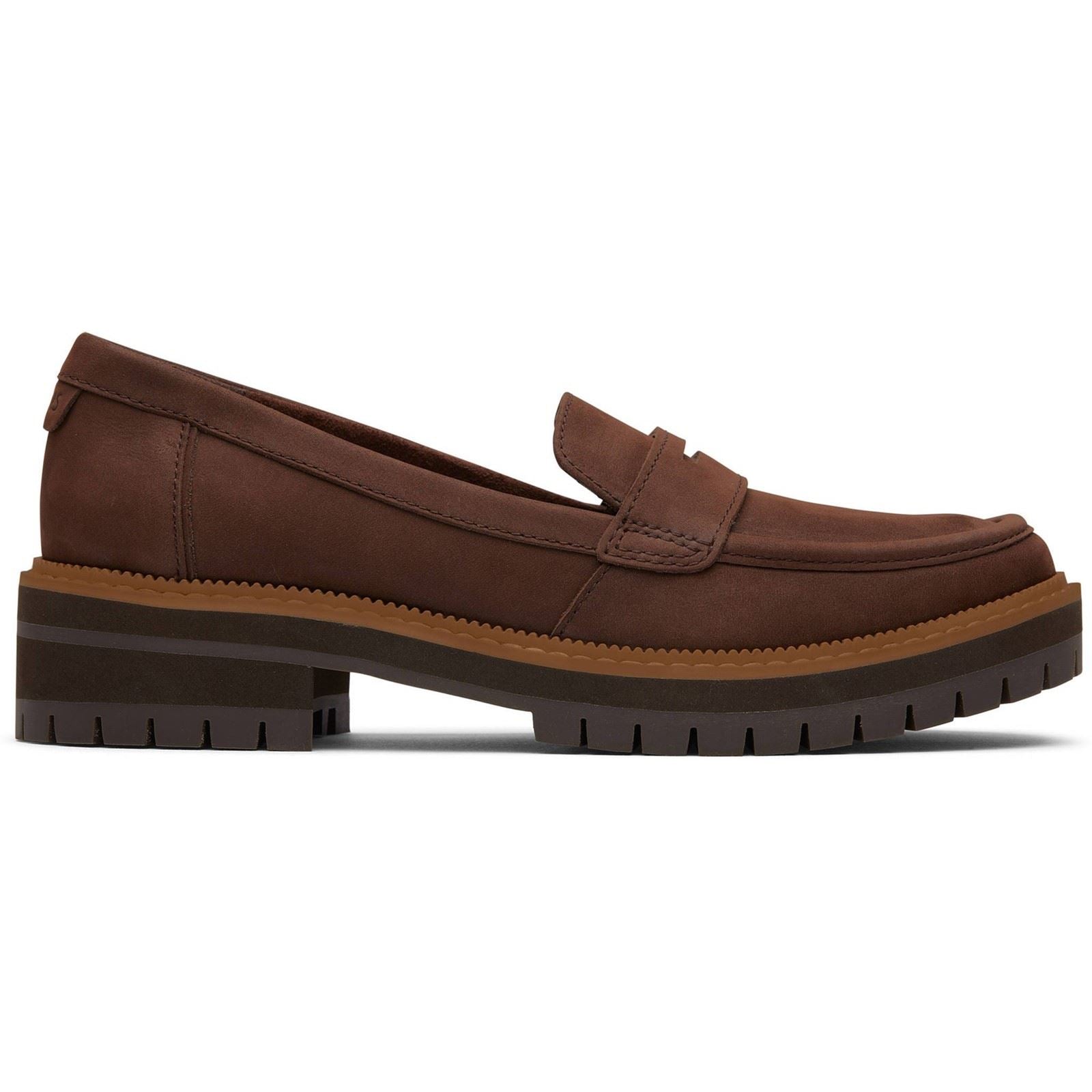 TOMS Cara Leather Women's Oak Brown Loafers