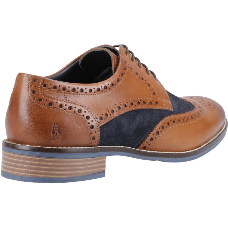 Hush Puppies Dustin Leather/Suede Men's Tan/Navy Brogues Shoes