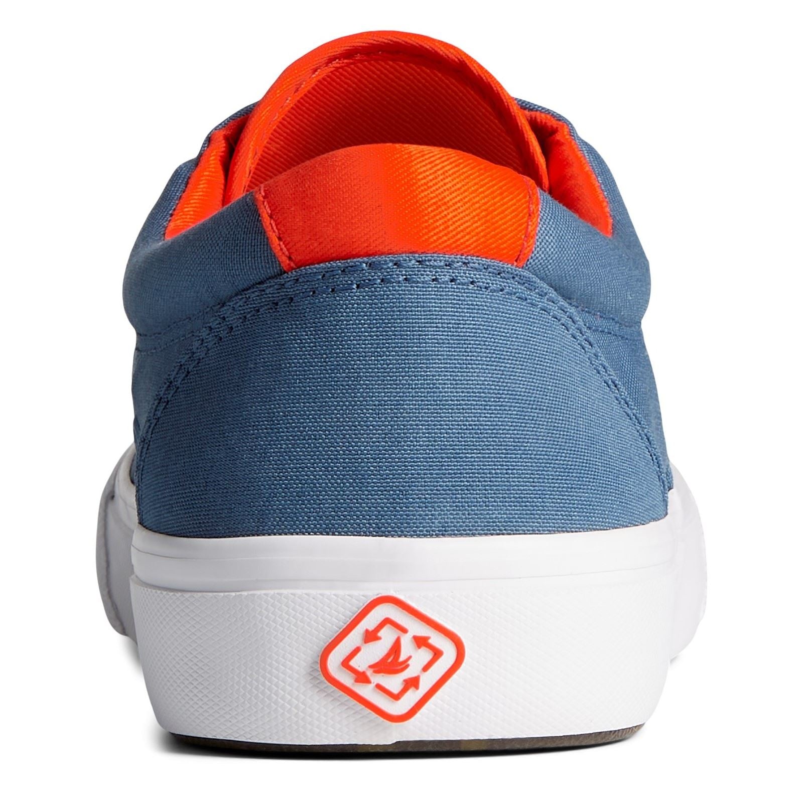 Sperry Striper II CVO SeaCycled Salt-Washed Twill Uppers Men's Blue Trainers