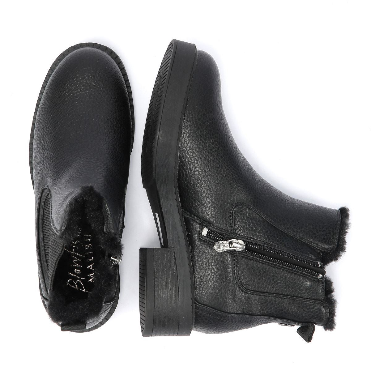 Blowfish Malibu Vera Cozy Faux Leather Women's Black Boots