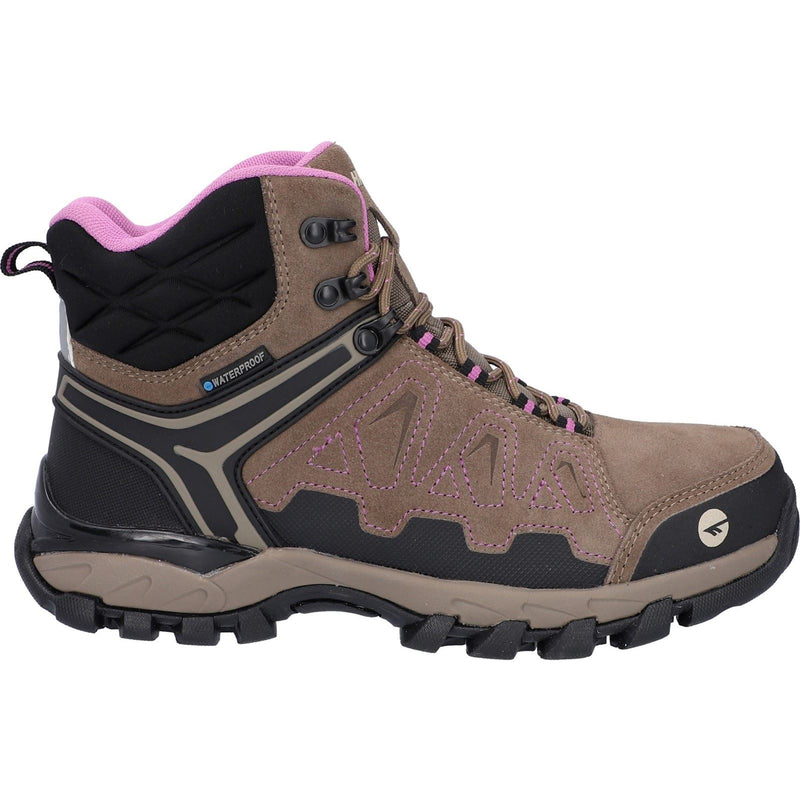 Hi-Tec V-Lite Explorer WP Cow Suede Leather Women's Brown/Lilac Hiking Boots