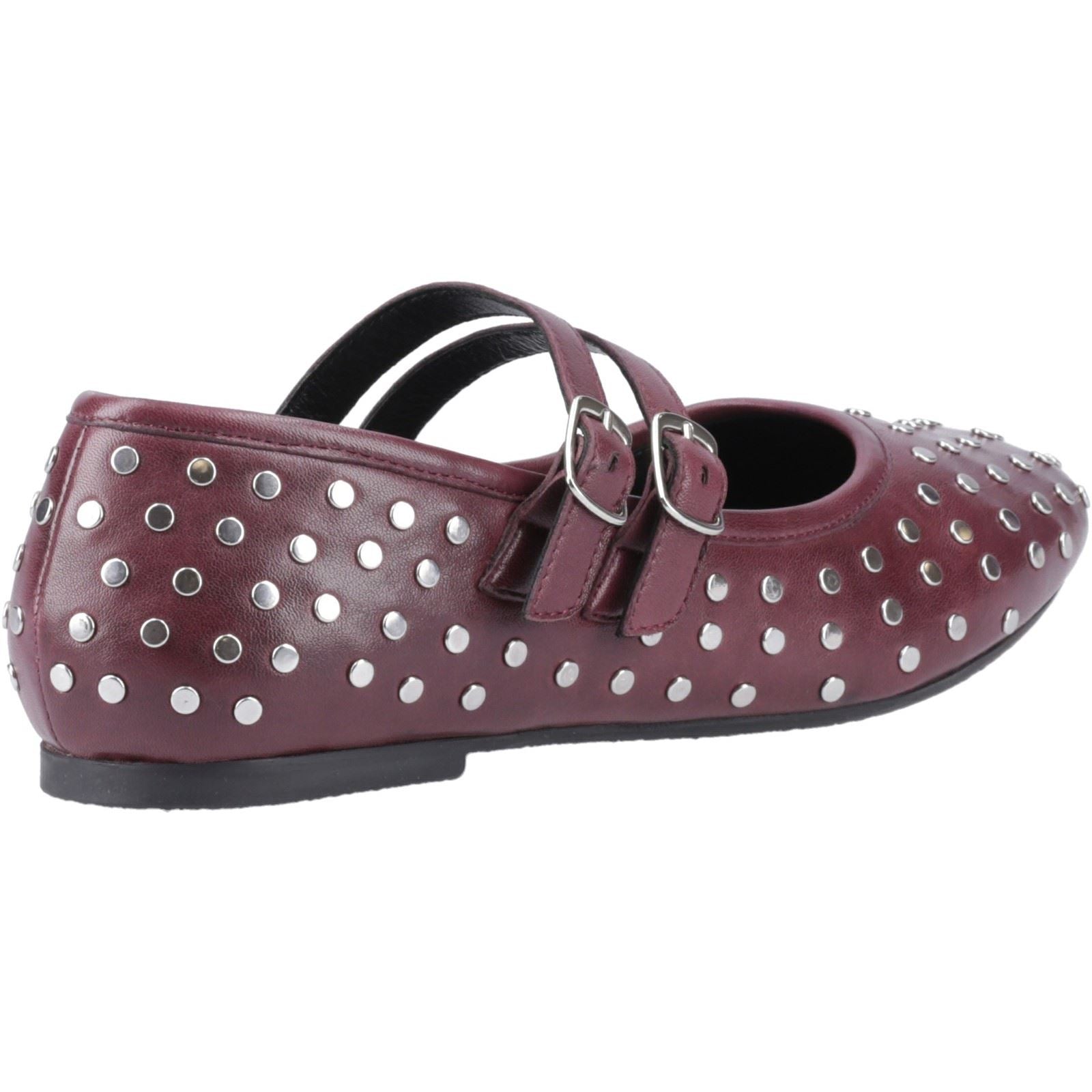 Hush Puppies Nixie Leather Women's Plum Flats