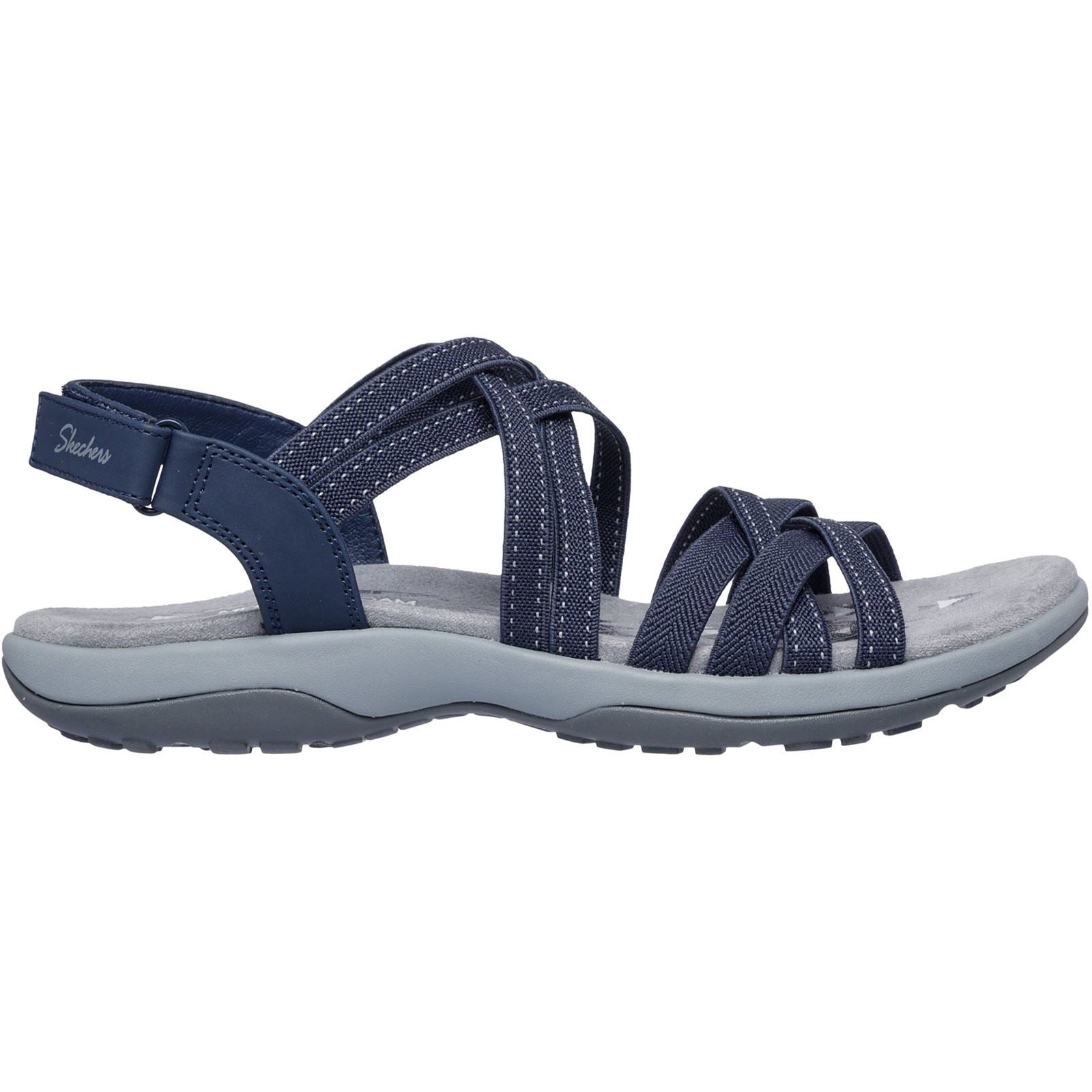 Skechers Reggae Slim - Summer Getaway Polyester Women's Navy Sandals