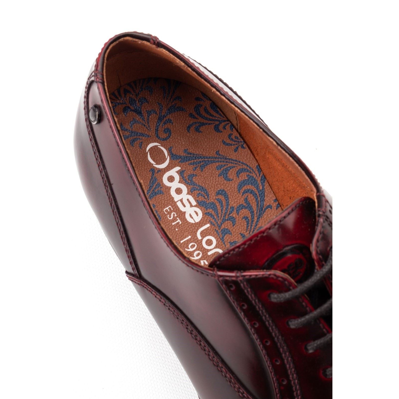 Base London Franklin Leather Men's Bordo Oxford Shoes