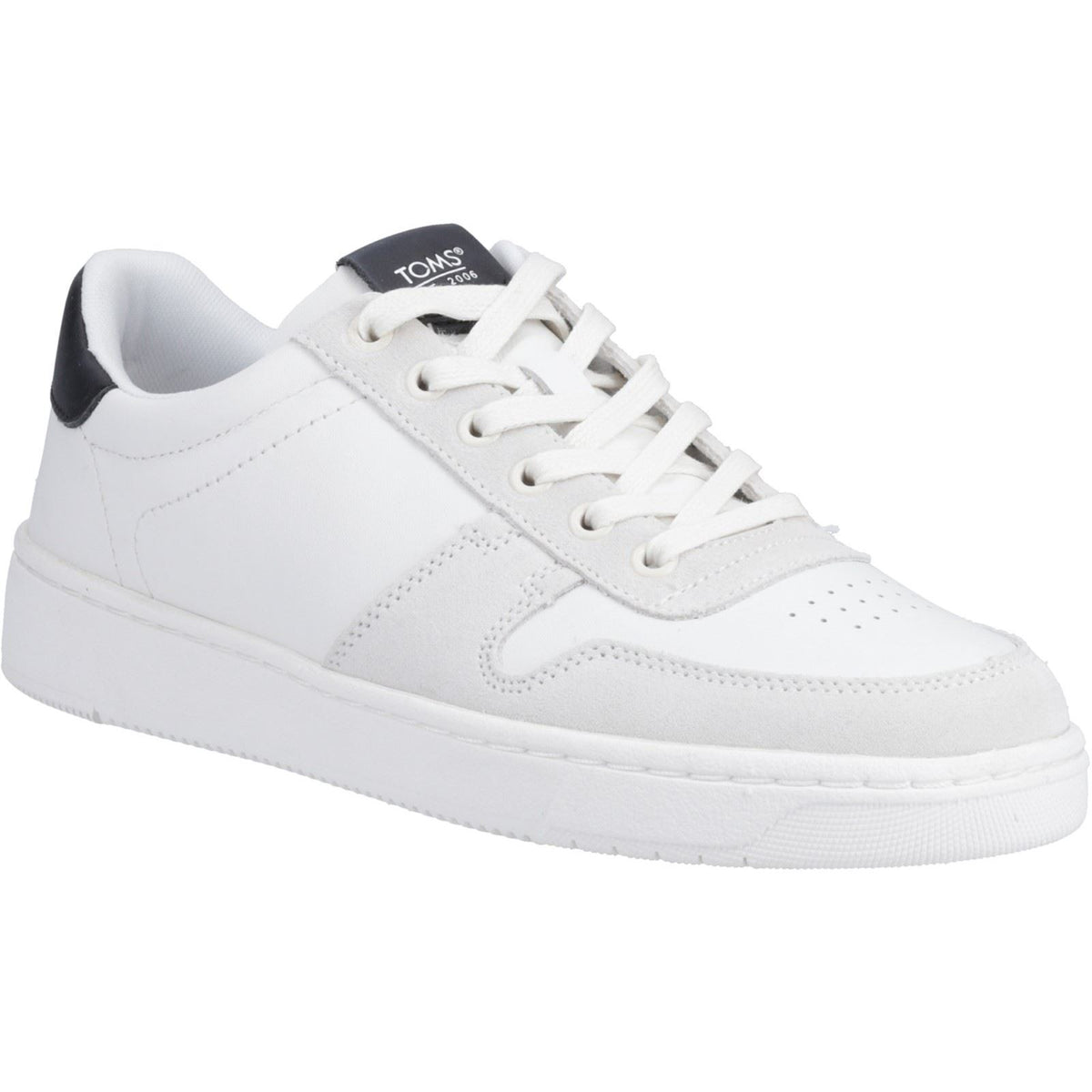 TRVL Lite Court Leather White Black Trainers