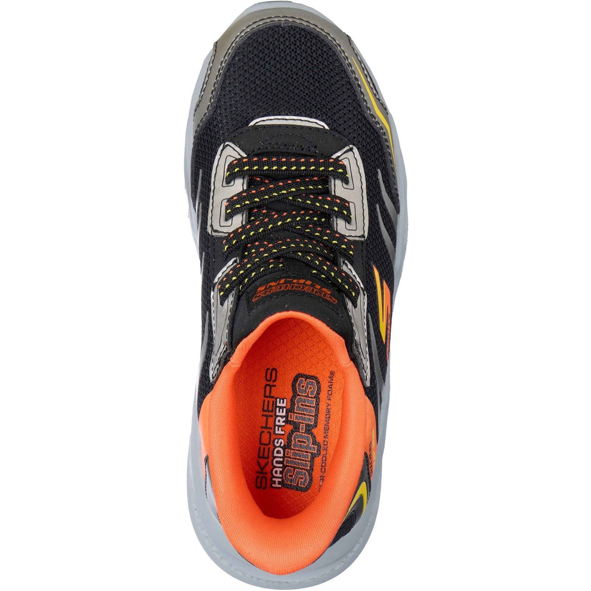 Skechers Meteor-Lights Brisk-Beams Black/Silver Trainers