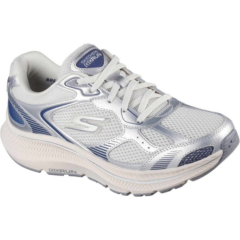 Skechers GO RUN Consistent 2.0 Volt Leather Women's Silver/Navy Trainers