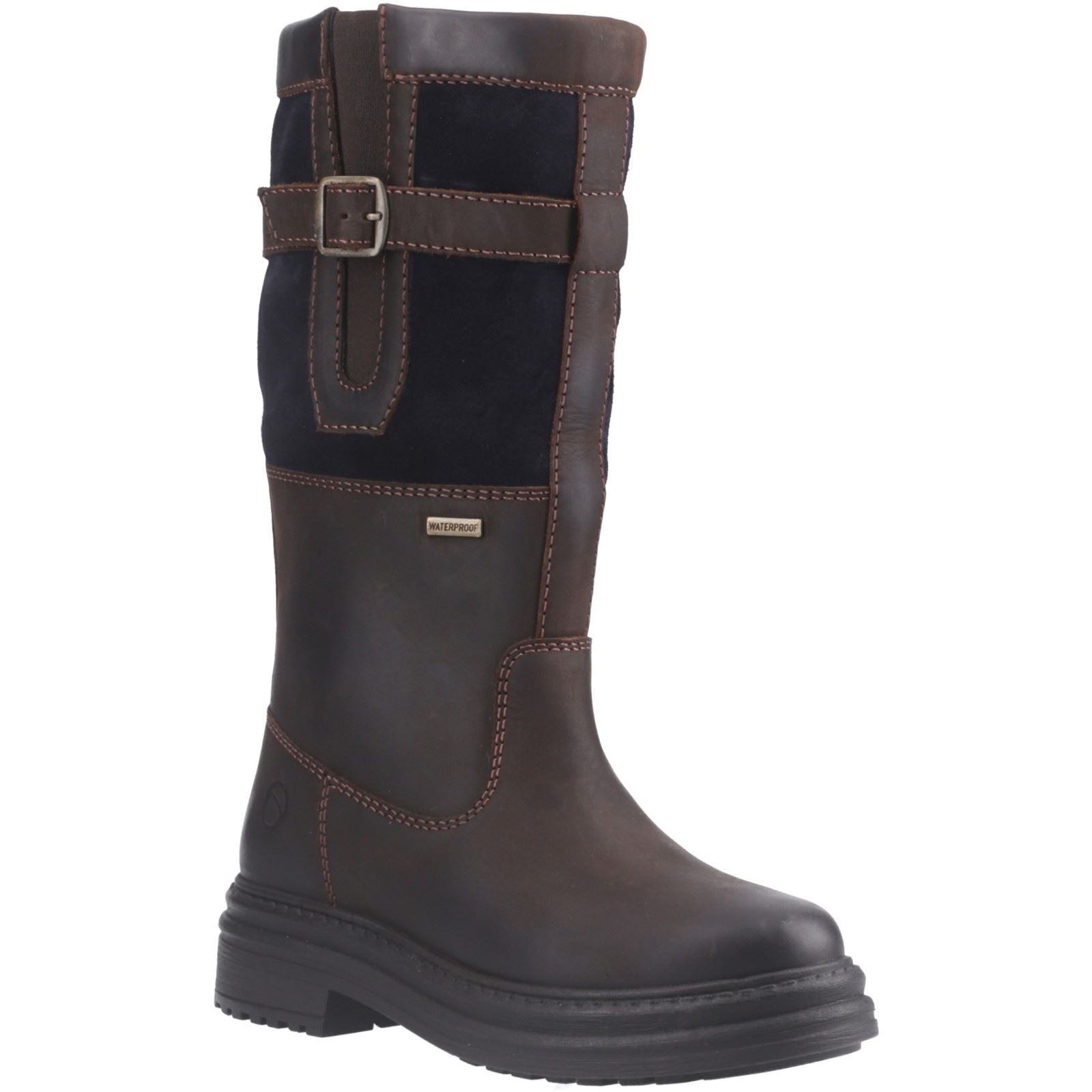Cotswold Broadwell Leather Women's Brown/Navy Boots