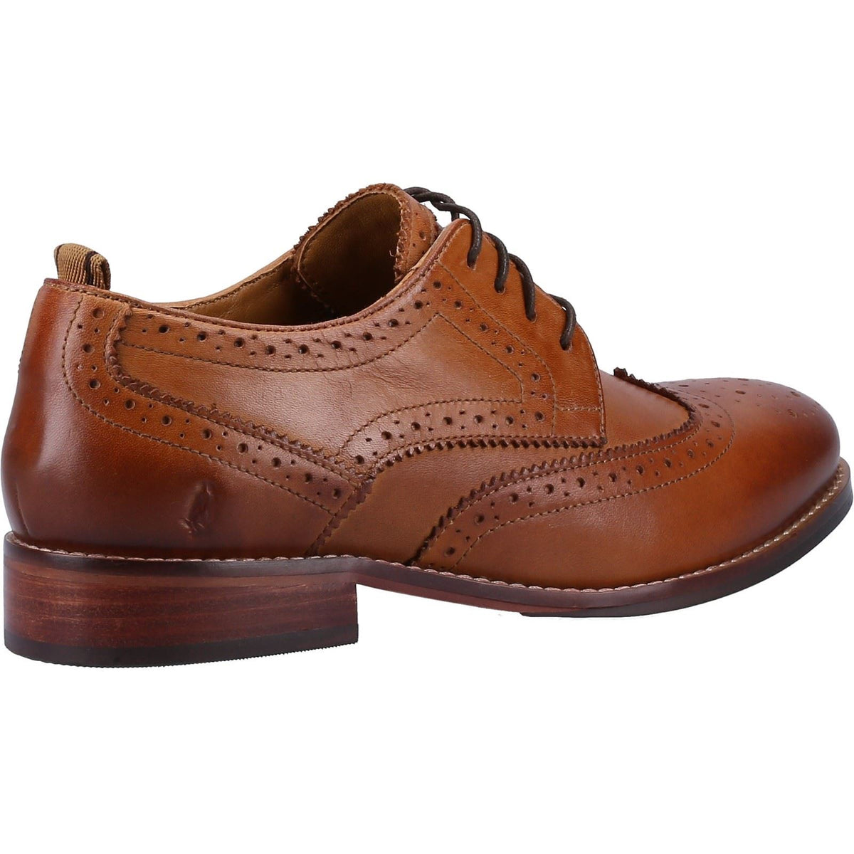 Hush Puppies Natalia Leather Women's Tan Brogues Shoes