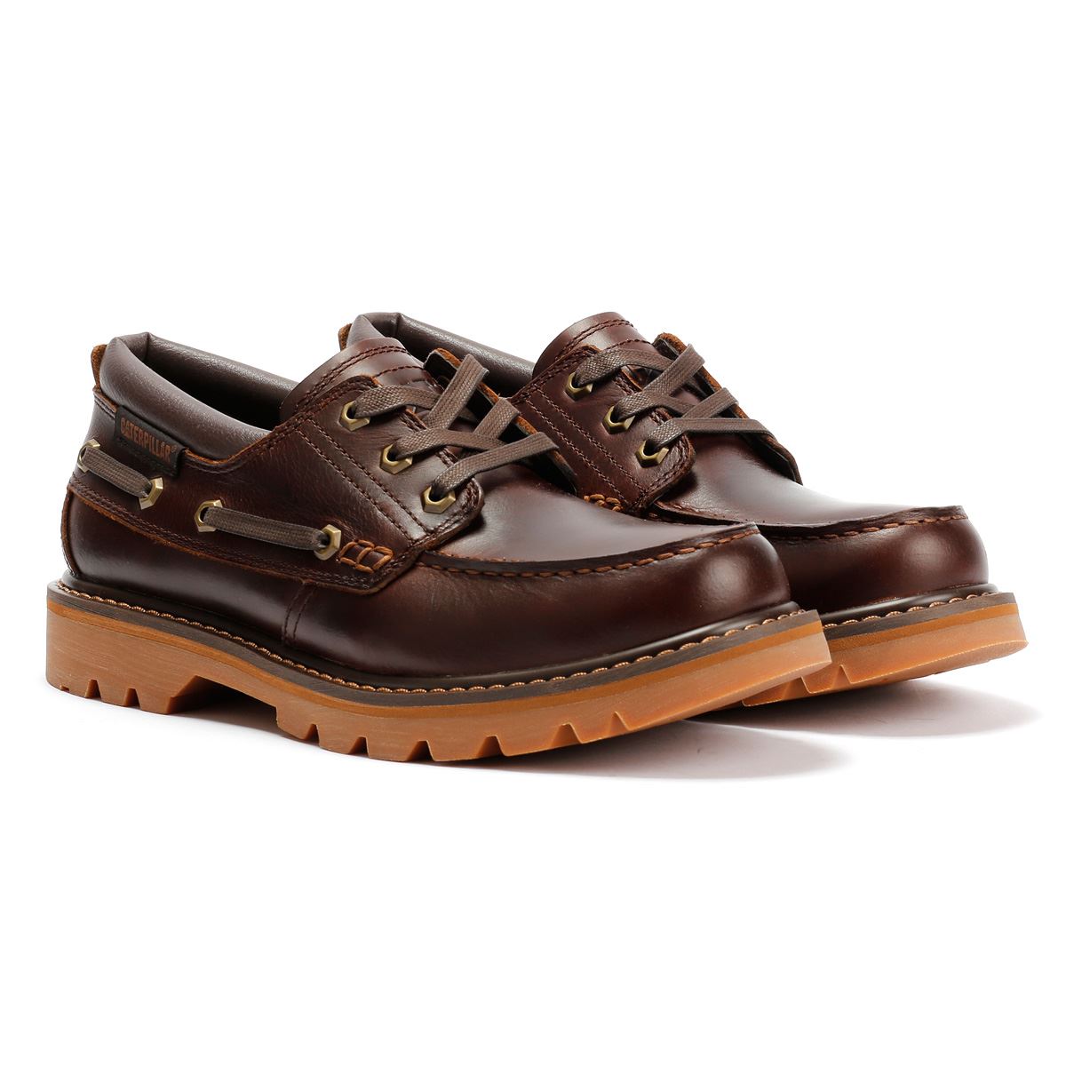 Caterpillar Colorado Boat Lo Leather Men's British Tan Lace-Up Shoes