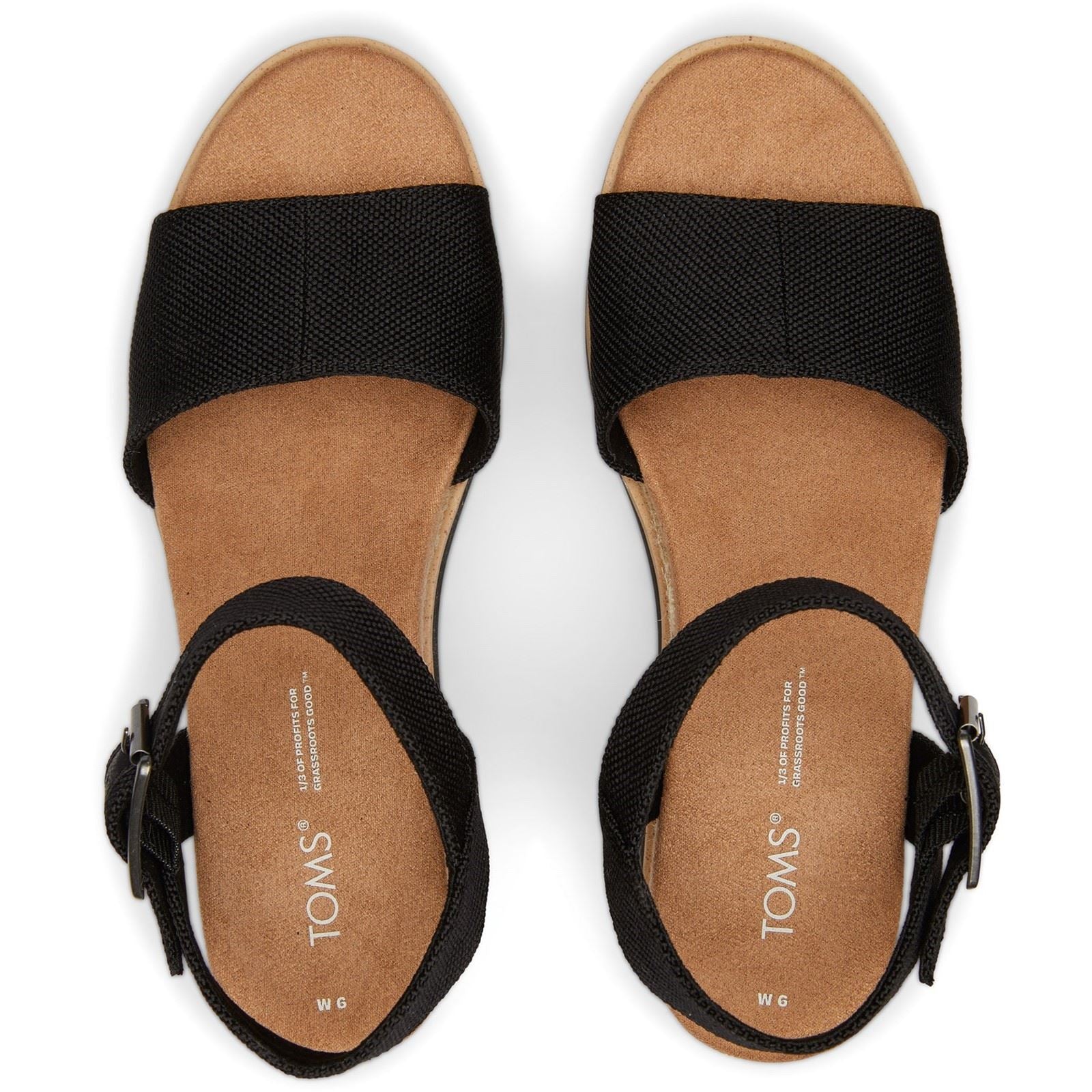 TOMS Diana Synthetic Women's Black Wedges