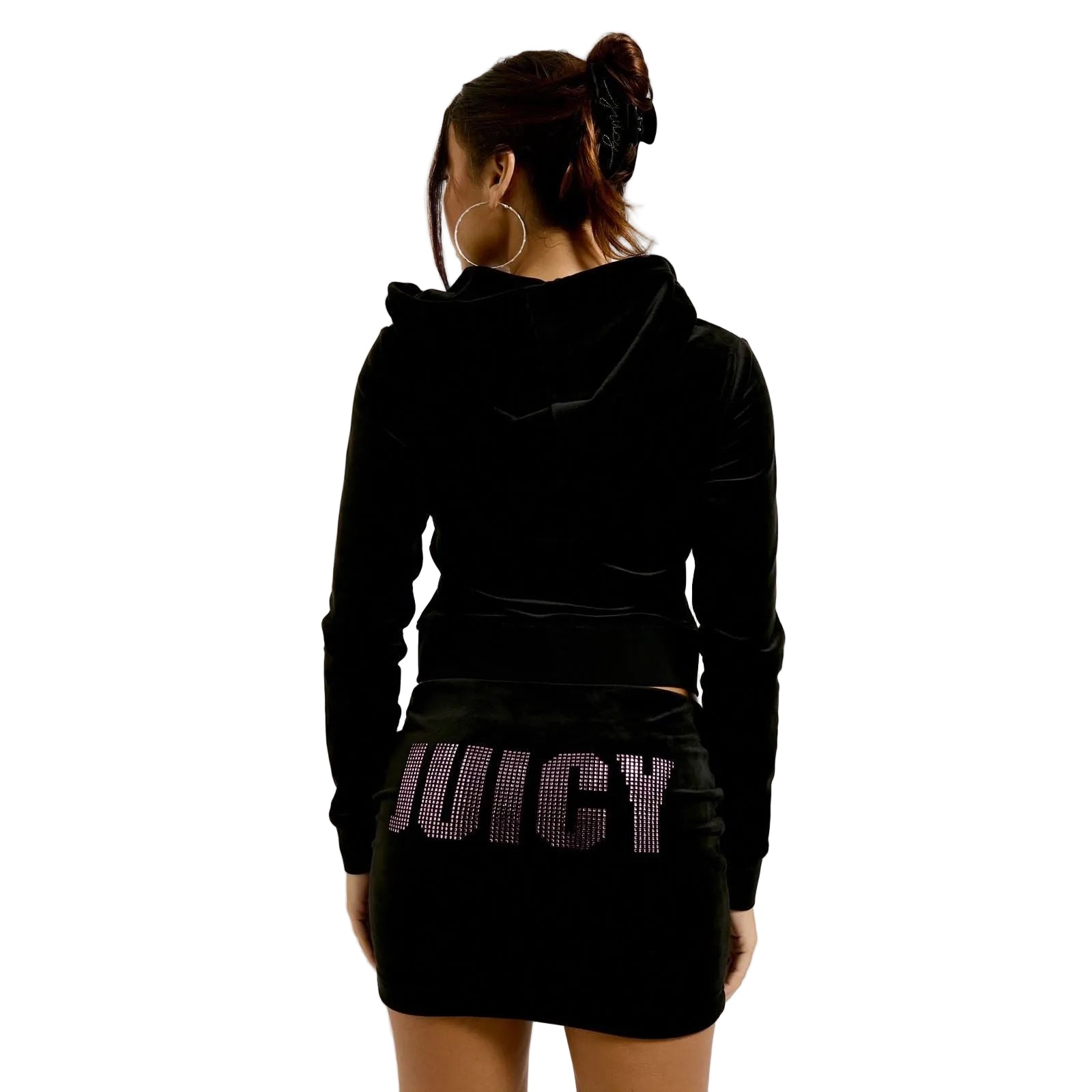 Juicy Couture Juicy Impact Polyester Women's Black Hooded Sweatshirt