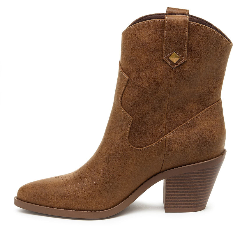 Rocket Dog Feather Synthetic Women's Walnut Heeled Ankle Boots