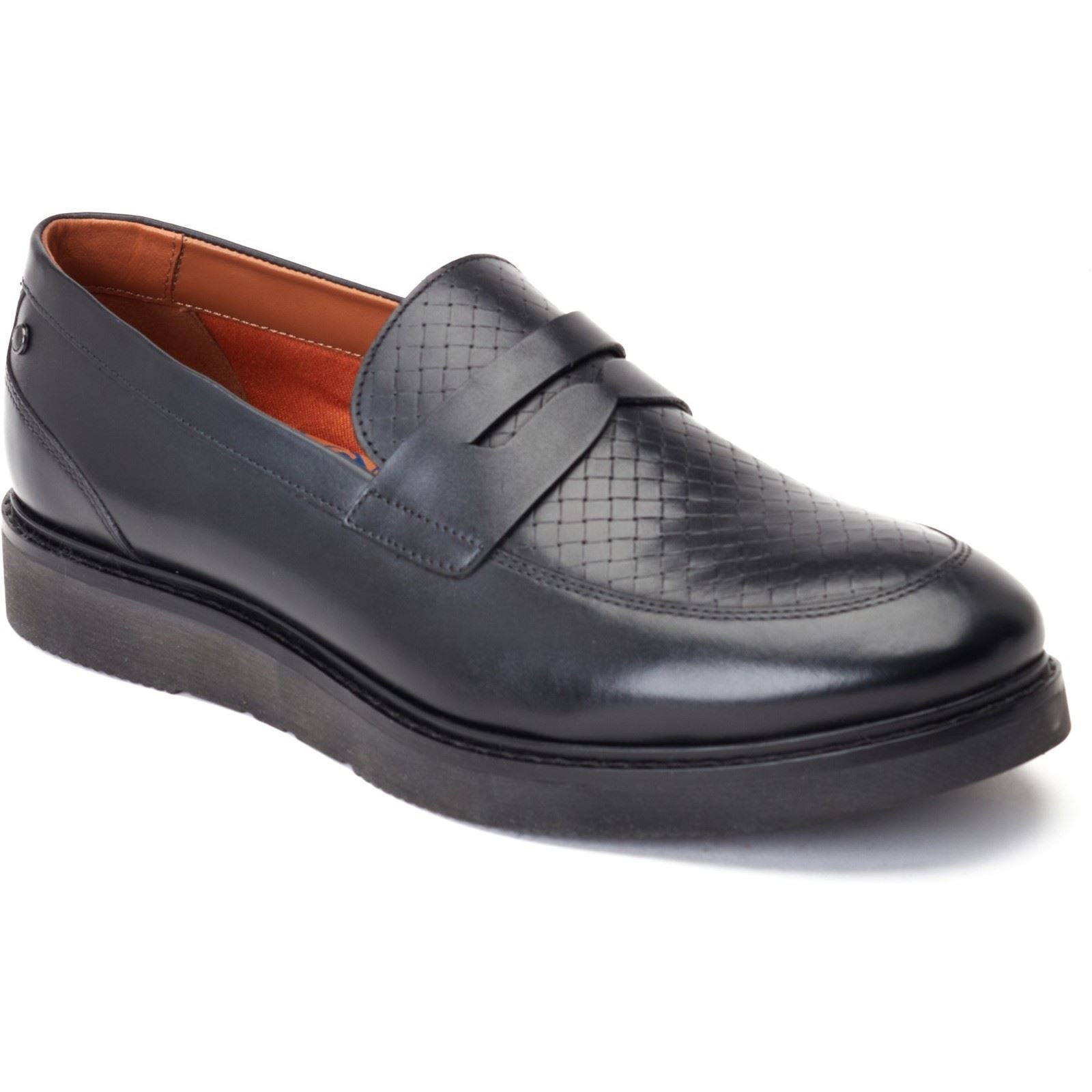 Base London Sid Leather Men's Black Loafers
