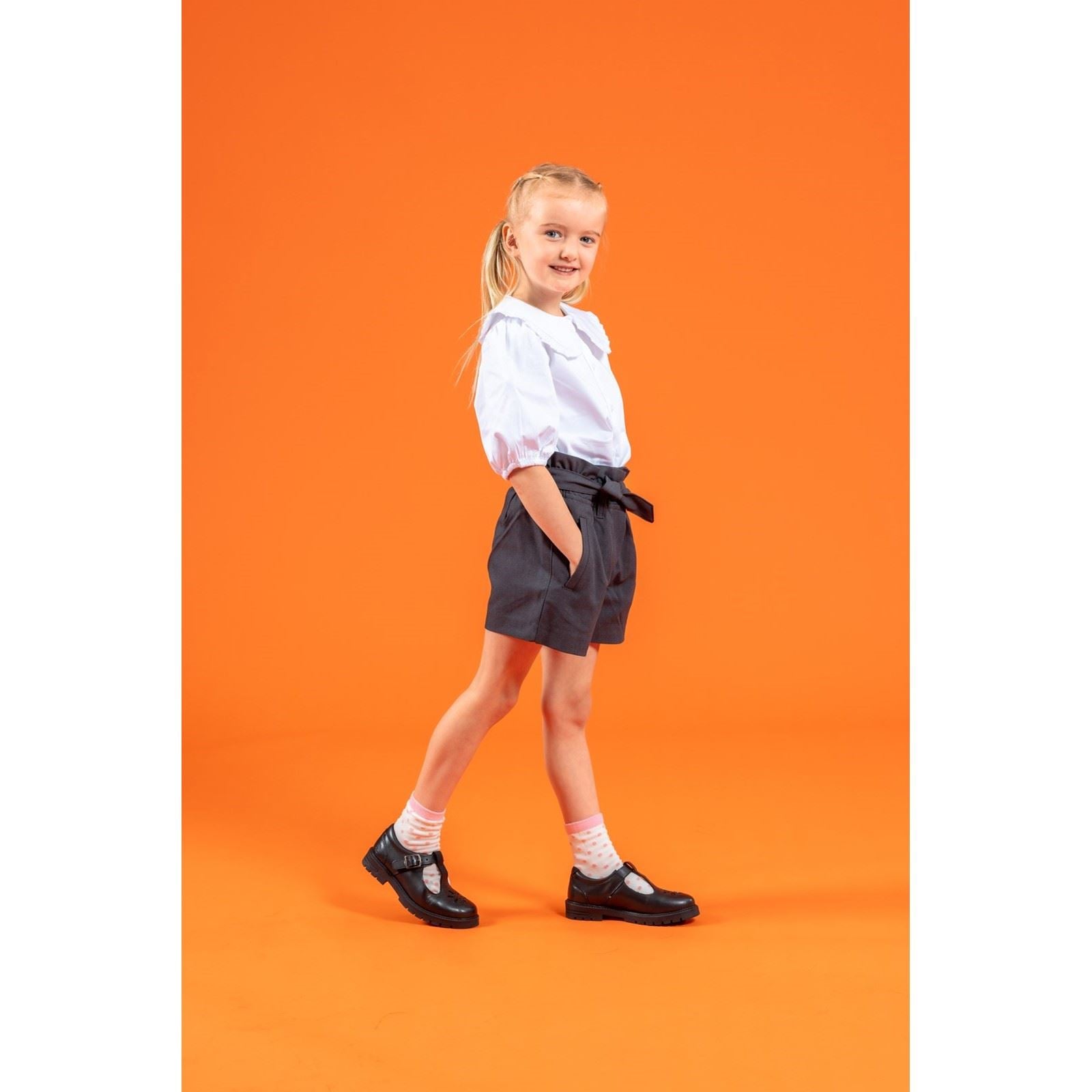 Hush Puppies Fiona Leather Junior Black Shoes