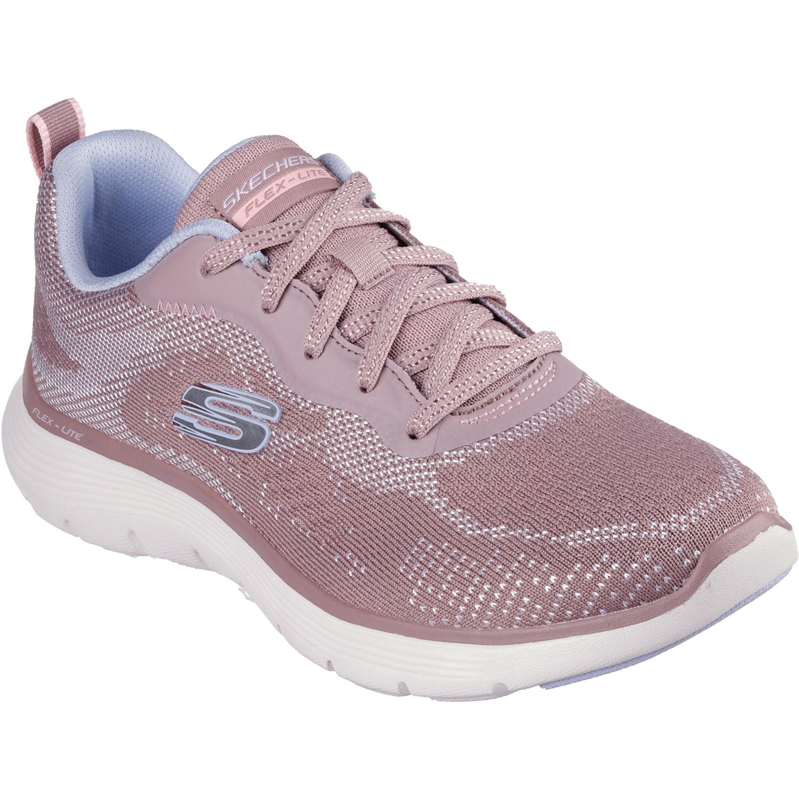 Skechers Flex Appeal 5.0 Cruising Thru Textile Women's Mauve/Light Blue Trainers