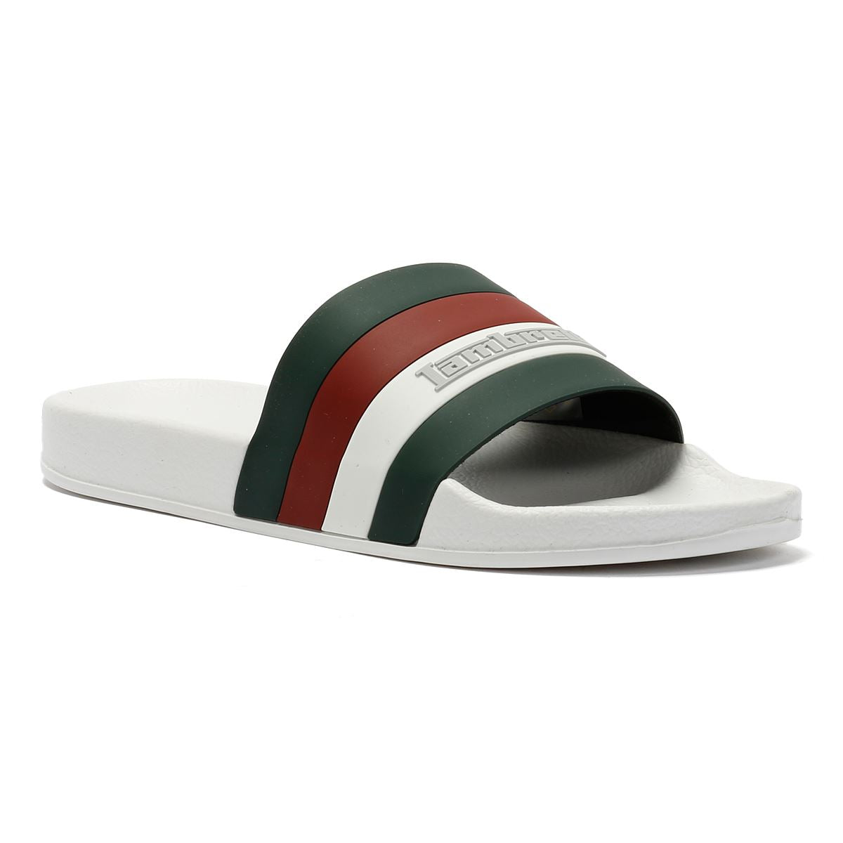 Lambretta Prince Men's White/Green Slides