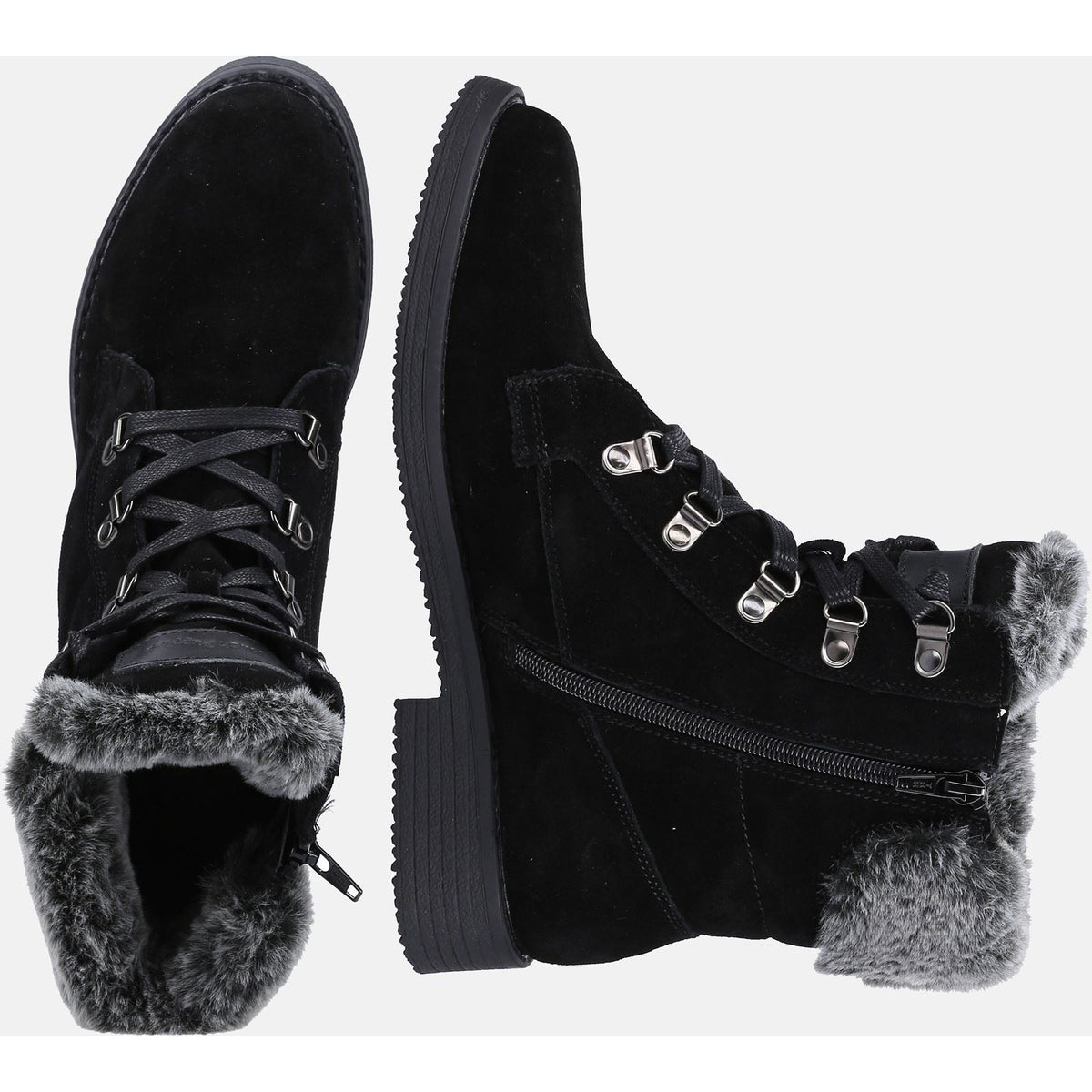 Hush Puppies Florence Leather Women's Black Boots