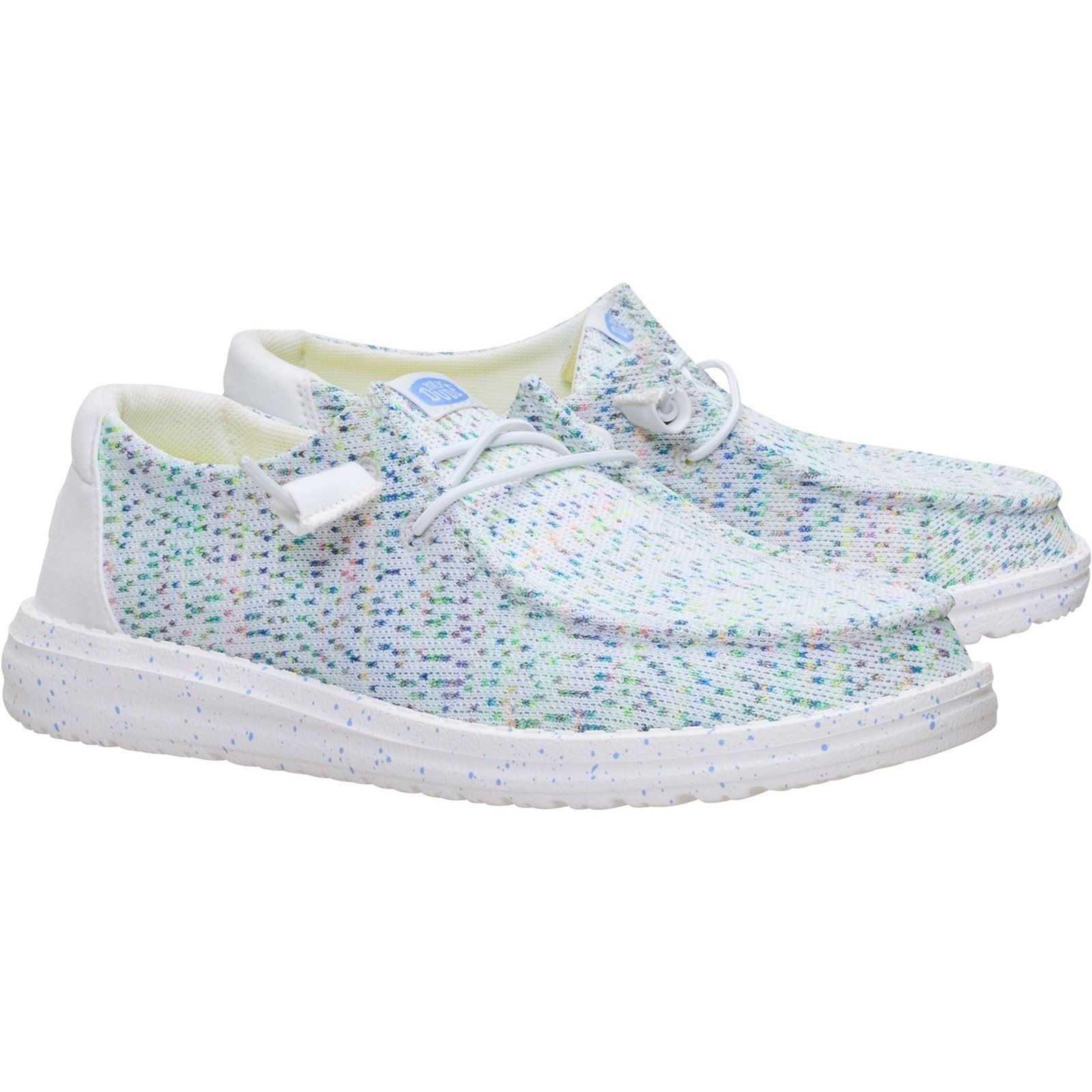 HEYDUDE Wendy Stretch Polyester Women's White/Multi Loafers