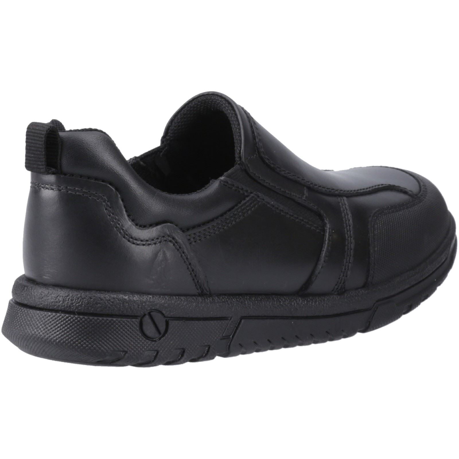 Hush Puppies Sergio Leather Junior Black Loafers