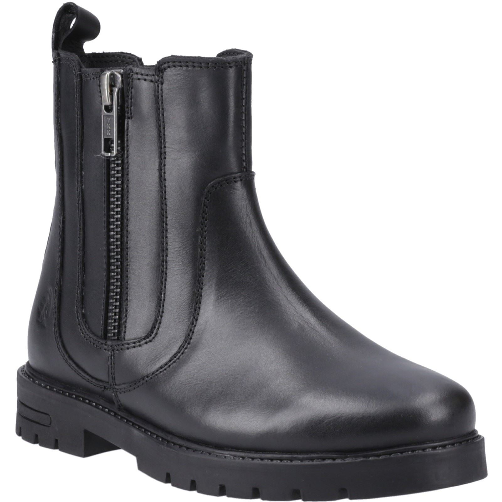 Hush Puppies Liana Leather Youth Girl's Black Boots