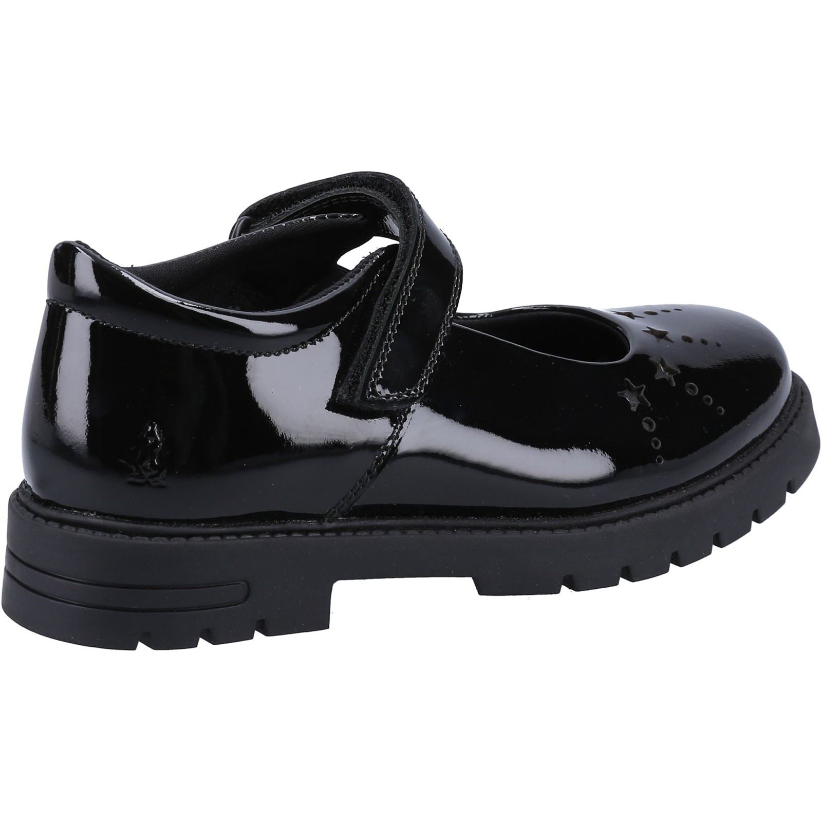 Hush Puppies Sabrina Patent Leather Junior Black Shoes