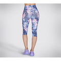Skechers Performance GO WALK HW Summer Rose Capri Nylon Women's Blue Sports Leggings