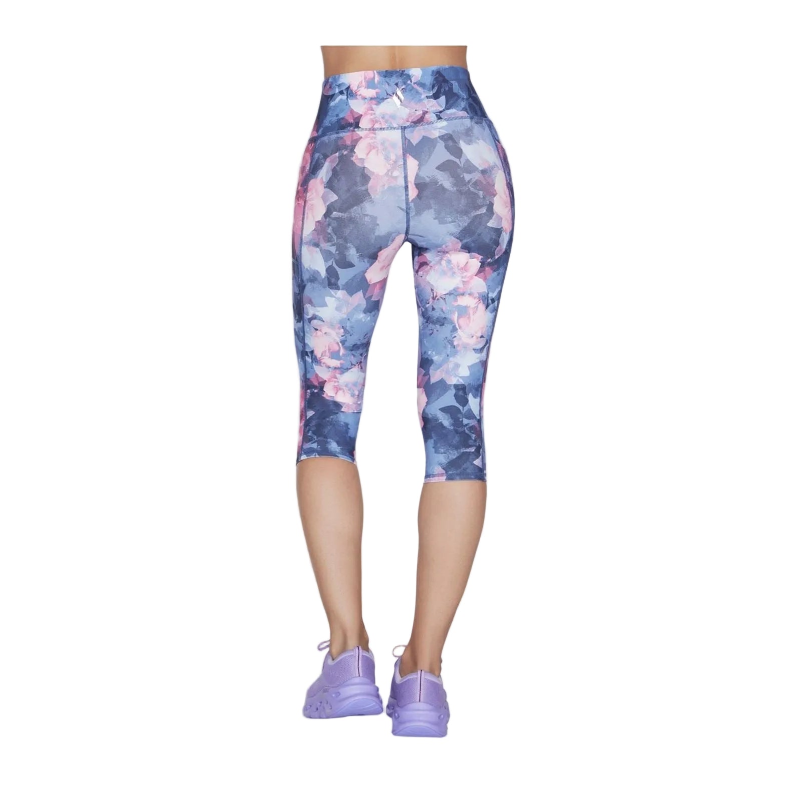 Skechers Performance GO WALK HW Summer Rose Capri Nylon Women's Blue Sports Leggings
