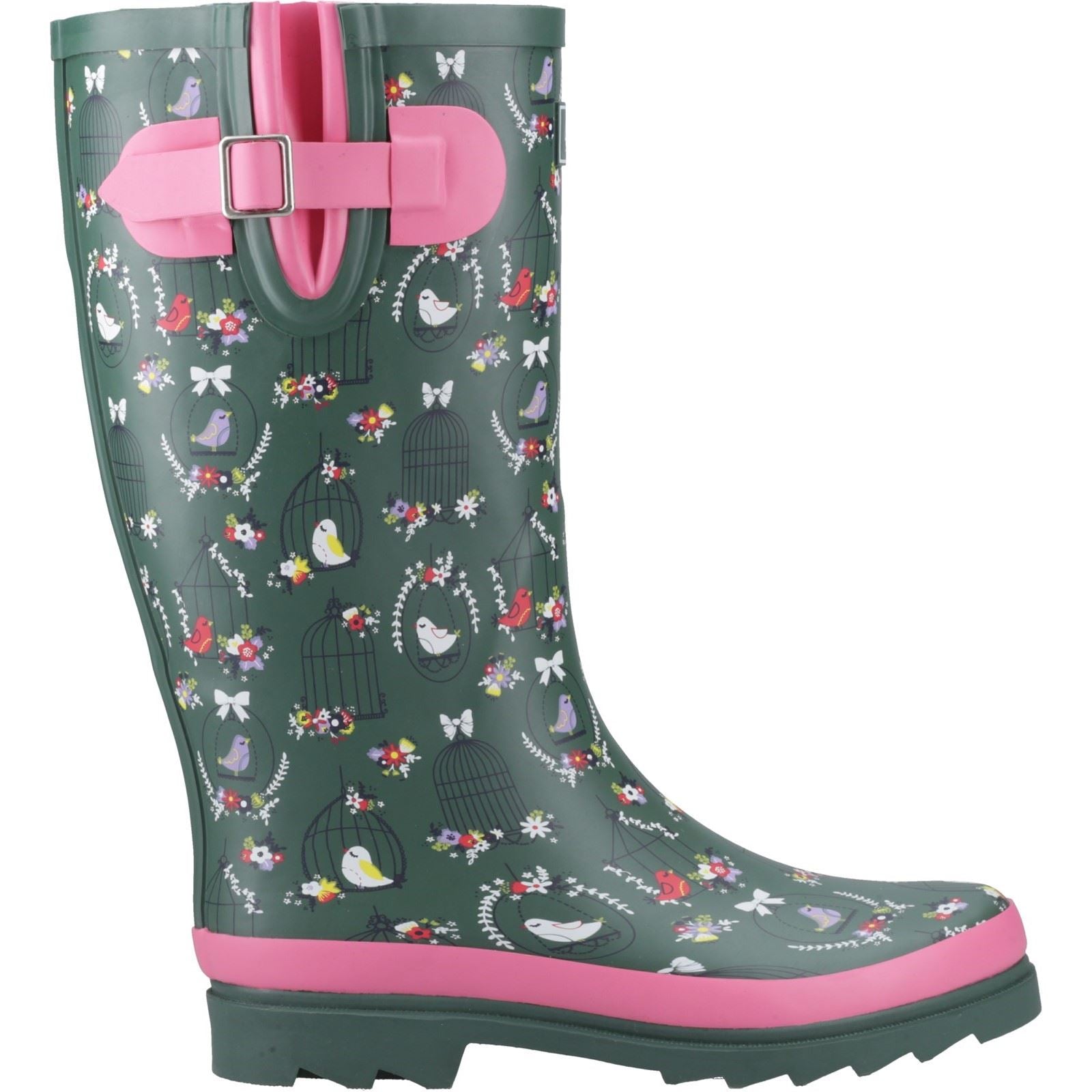 Cotswold Cleeve Tall Rubber Women's Green Wellington Boots