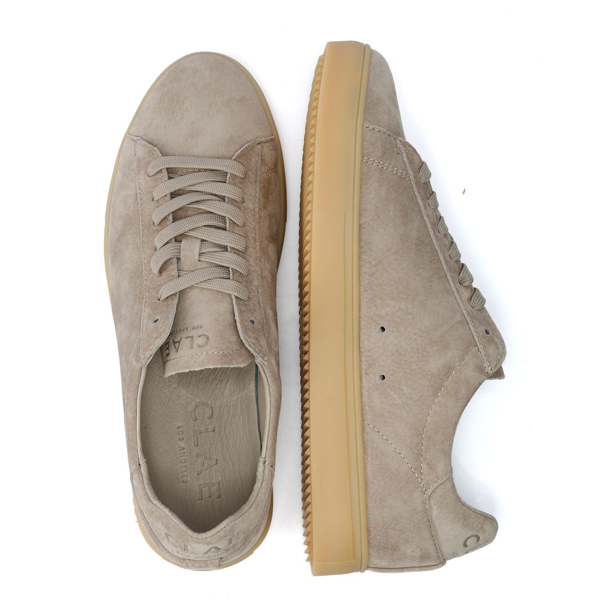 Clae Bradley Suede Men's Cashmere/Natural Gum Trainers