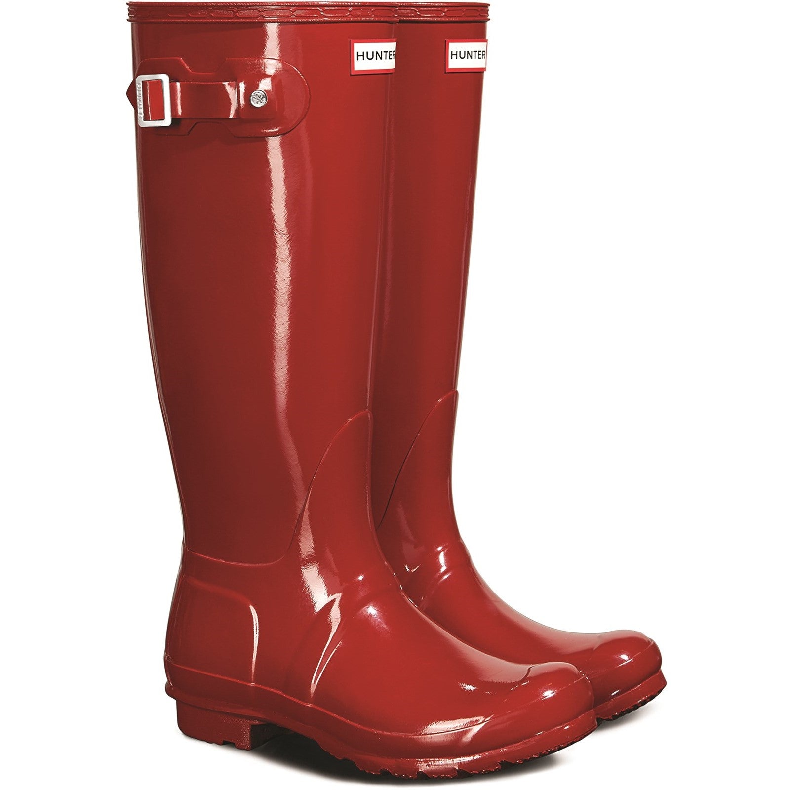 Hunter Womens Gloss Red Original Tall Wellington Boots