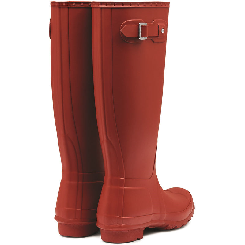 Hunter Womens Red Matt Original Tall Wellington Boots
