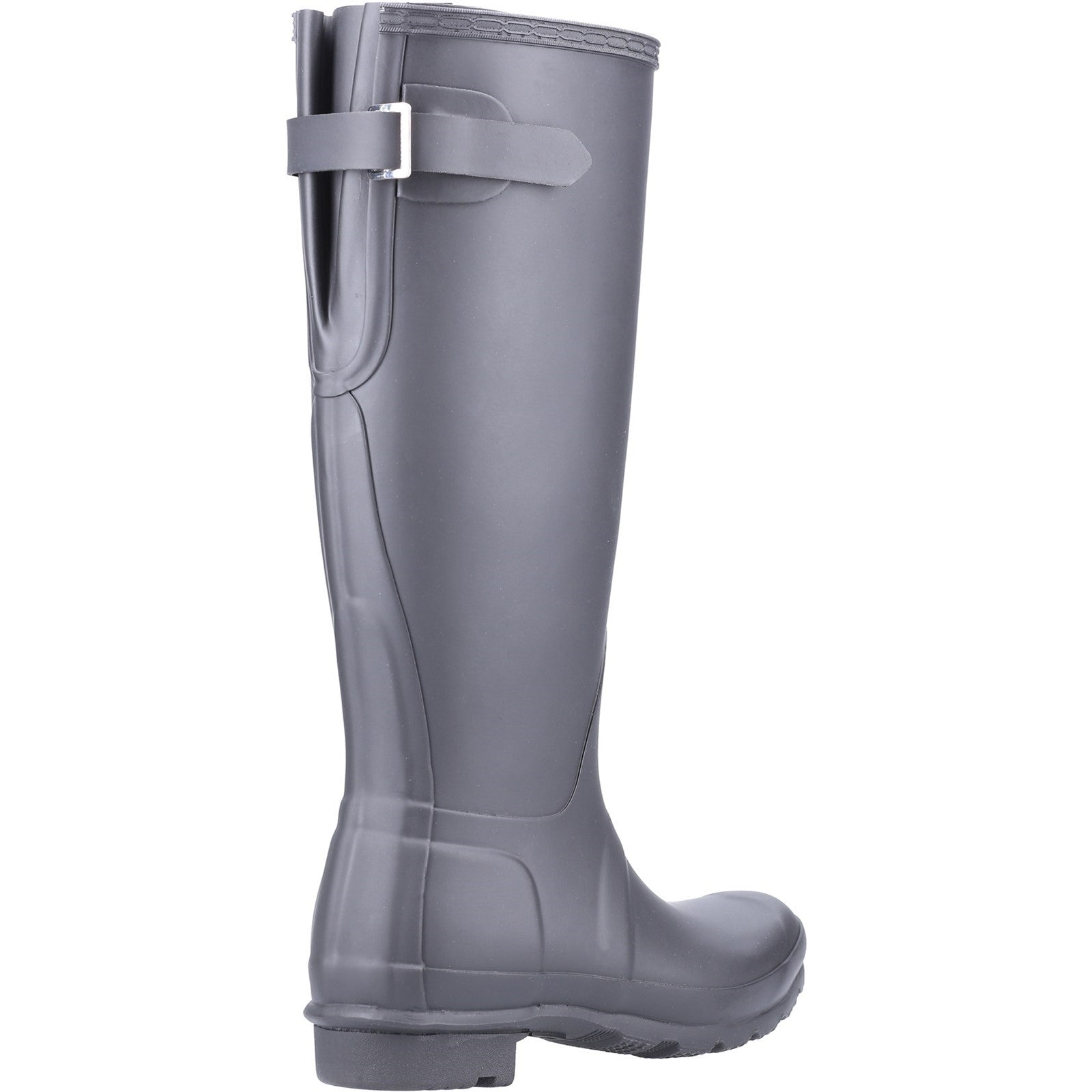 Hunter Womens Matt Black Original Tall Back Adjustable Wellington Boots