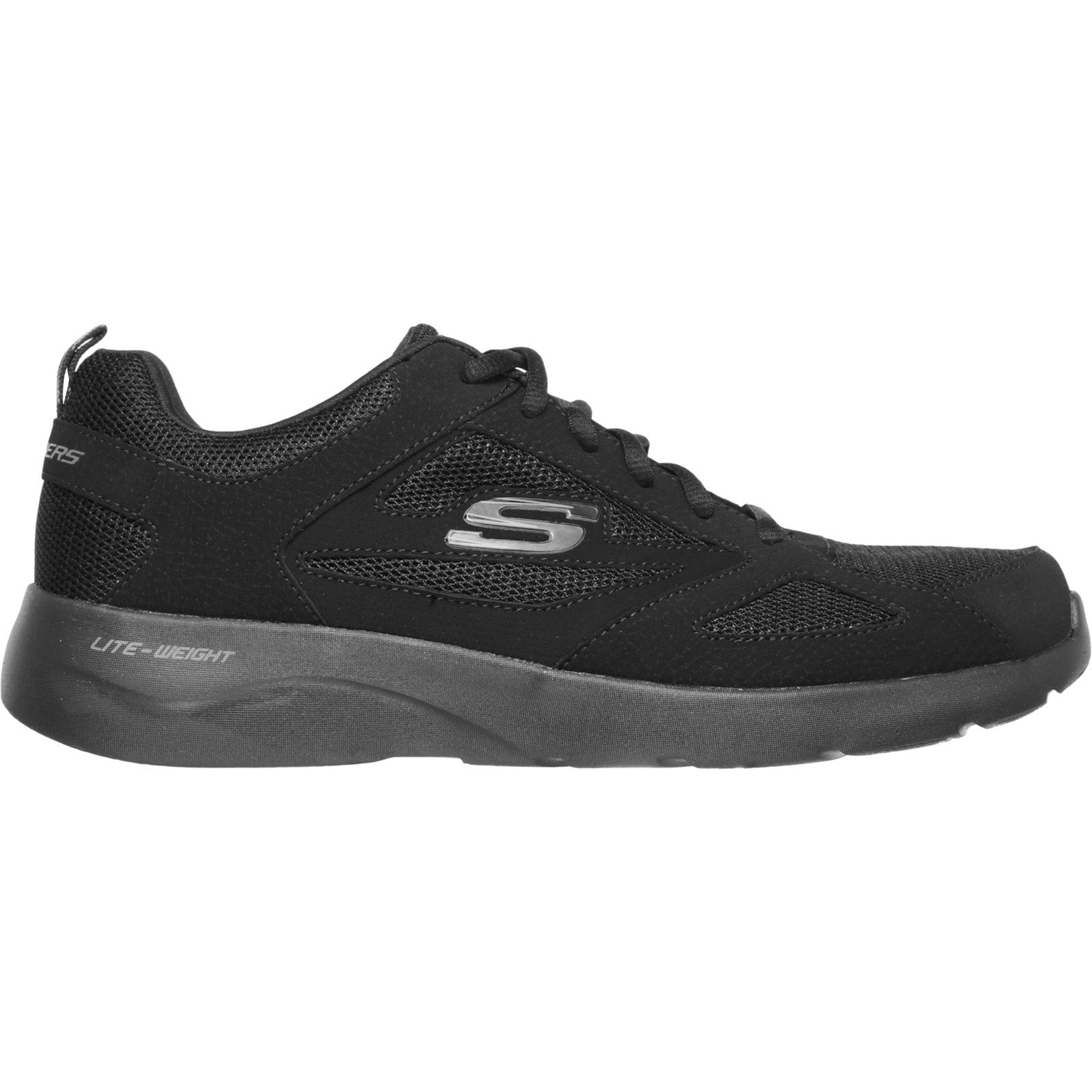 Skechers Mens Dynamight 2.0 58363-BBK Black Lace Up Shoes