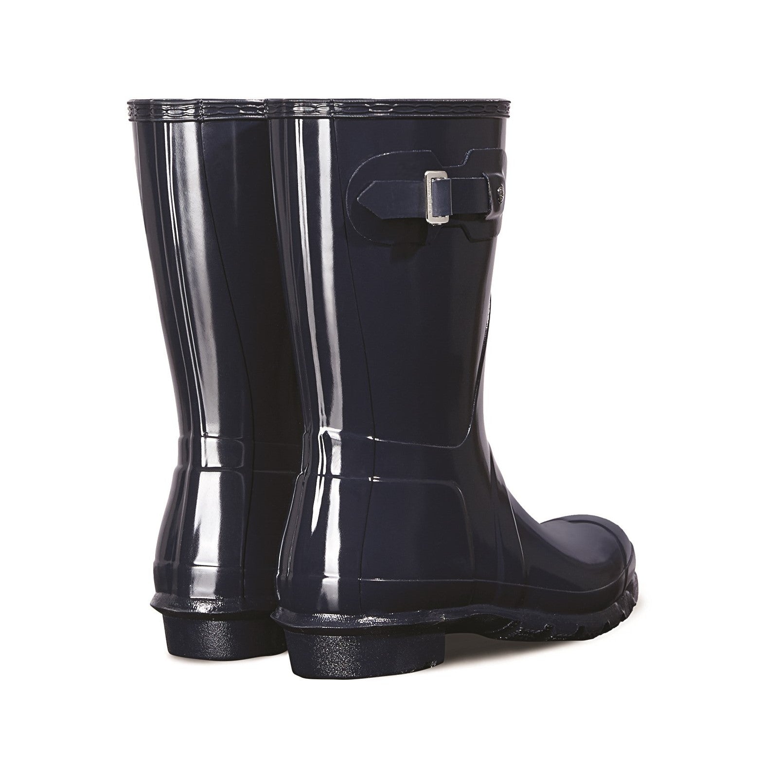Hunter Womens Gloss Navy Original Short Wellington Boots