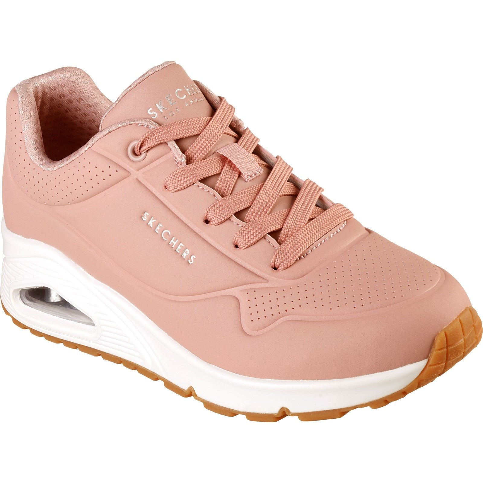 Skechers Womens Uno Stand On Air 73690-BLSH Blush Lace Up Shoes