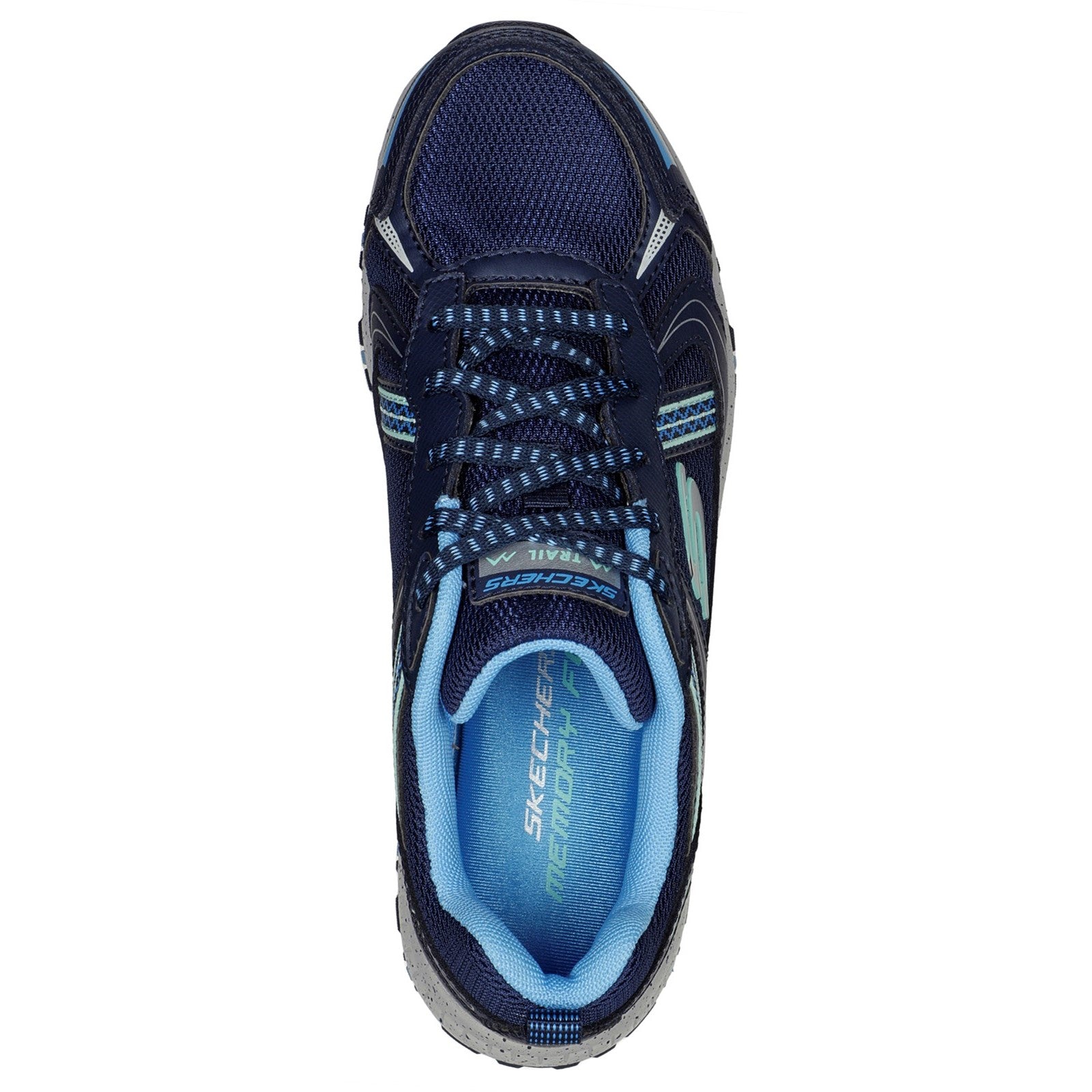 Skechers Womens Hillcrest 149820-NVBL Navy/Blue Lace Up Shoes