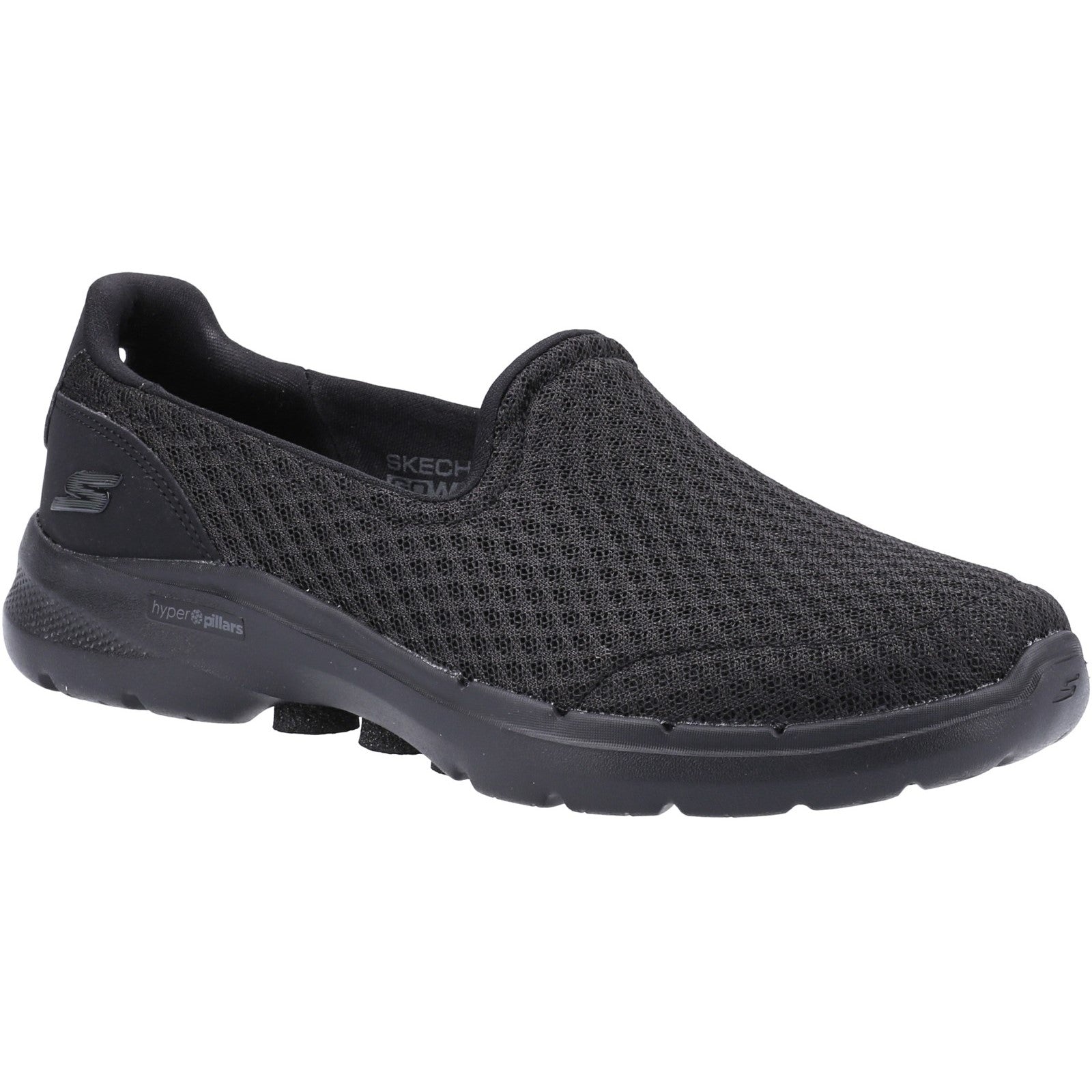Skechers Womens Go Walk 6 124508-BBK Black Slip On Shoes