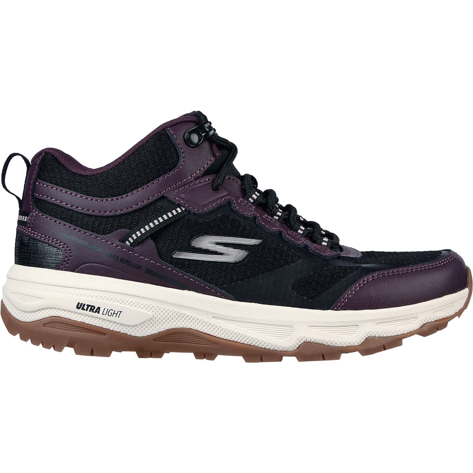 Skechers Womens Go Run Trail Altitude 128206-BKPR Black/Purple Lace Up Shoes