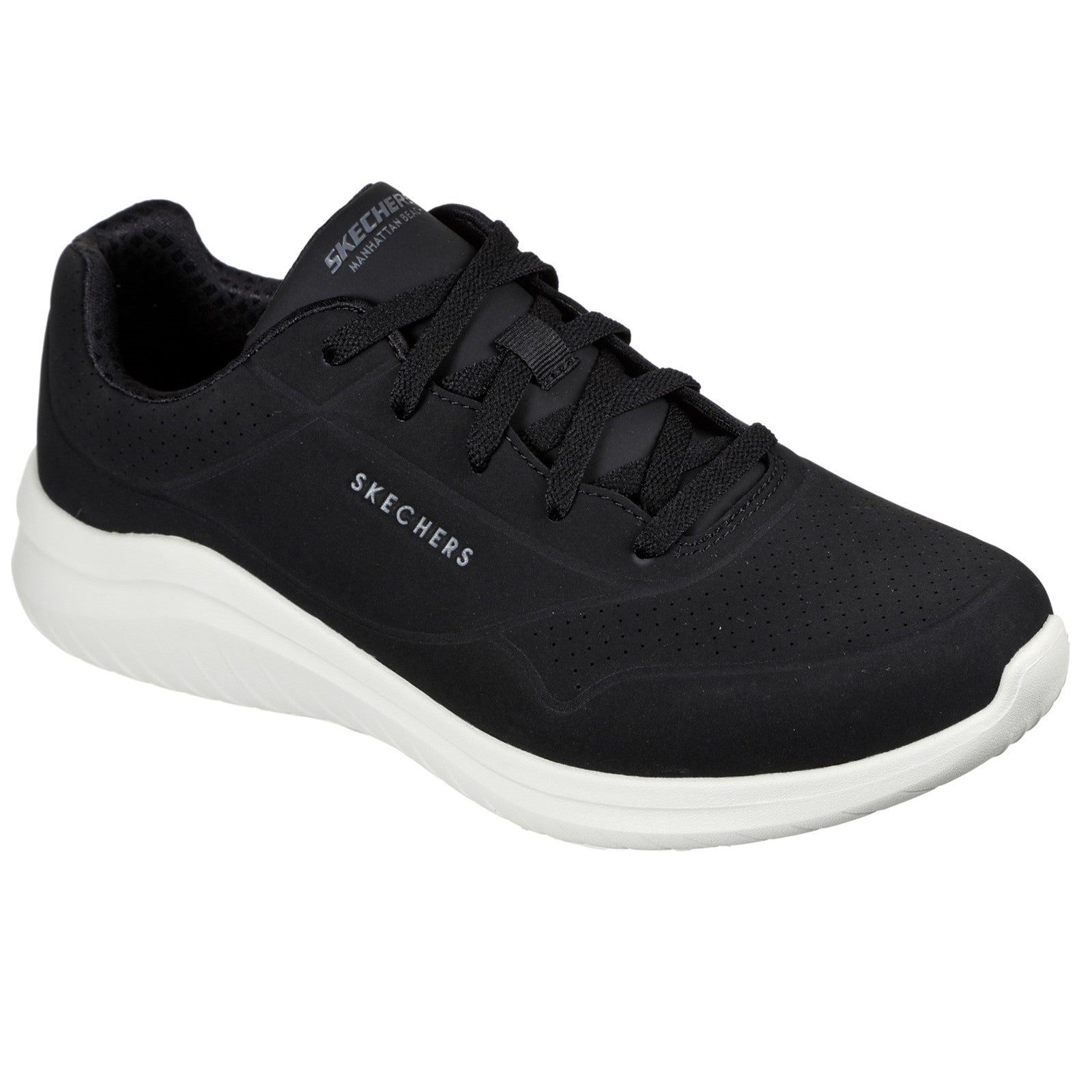 Skechers Mens Ultra Flex 2.0 Vicinity 232209-BKW Black/White Lace Up Shoes