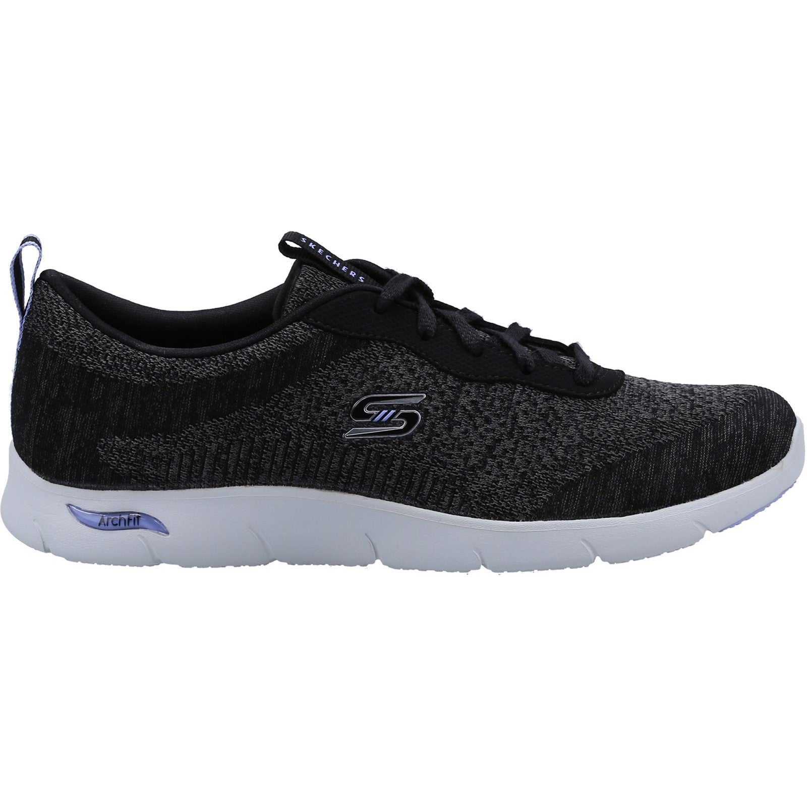 Skechers Womens Arch Fit Refine 104272-BKW Black/White Lace Up Shoes