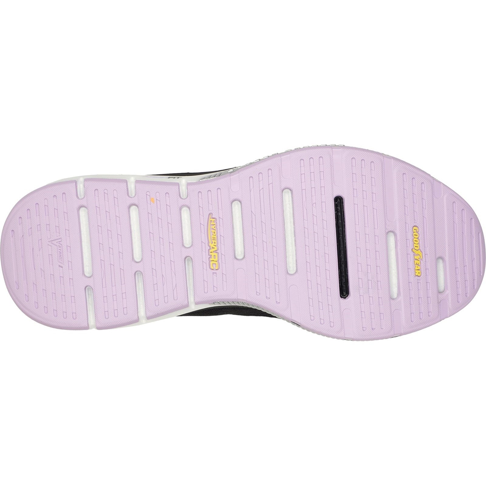 Skechers Womens Go Walk Workout Walker Outpace 124933-BKLV Black/Lavender Lace up Shoes