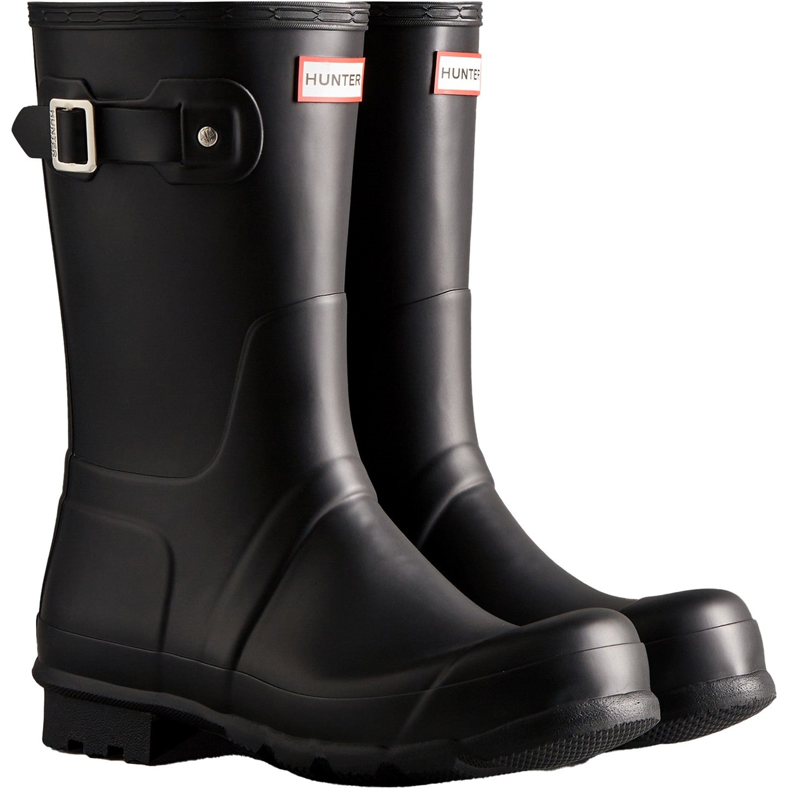 Hunter Mens Black Original Short Wellington Boots
