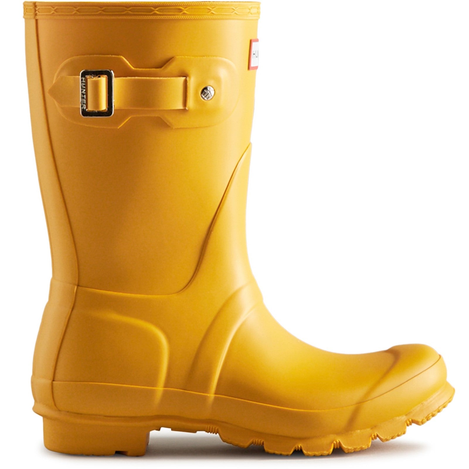 Hunter Womens Gloss Yellow Original Short Wellington Boots