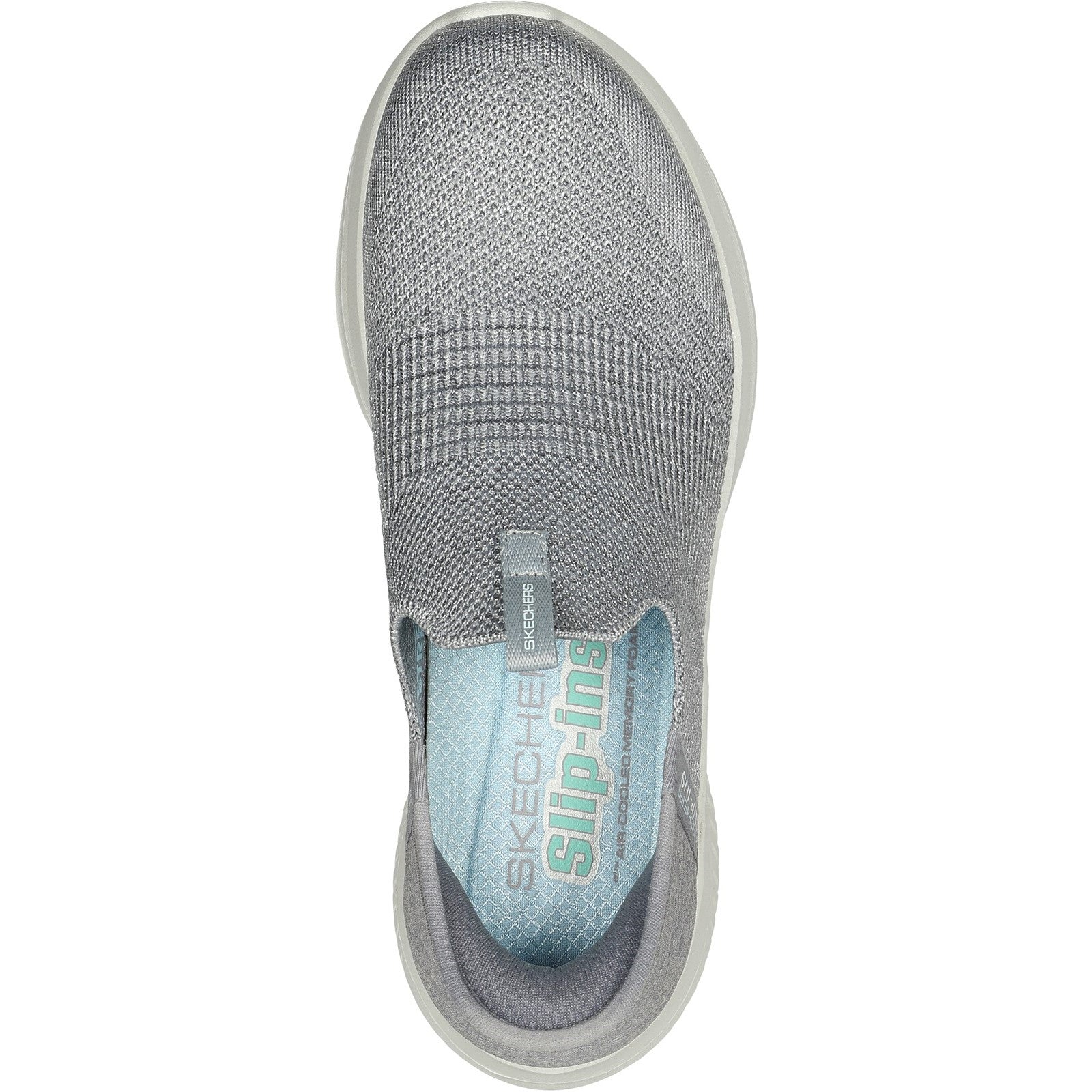 Skechers Womens Ultra Flex 3.0 Smooth Step 149709-LTGY Light Grey Slip On Shoes