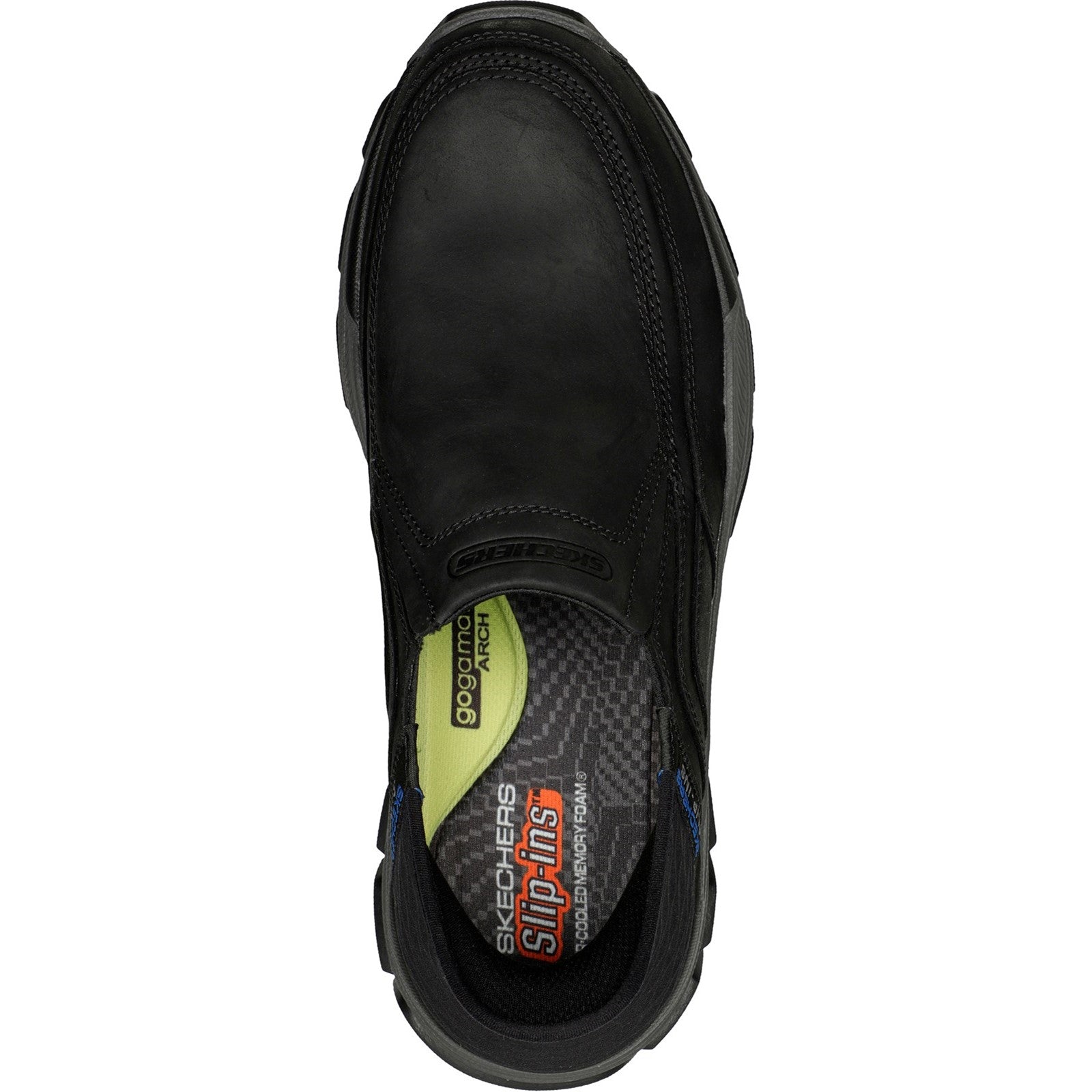 Skechers Mens Respected Elgin 204810-BLK Black Slip On Shoes